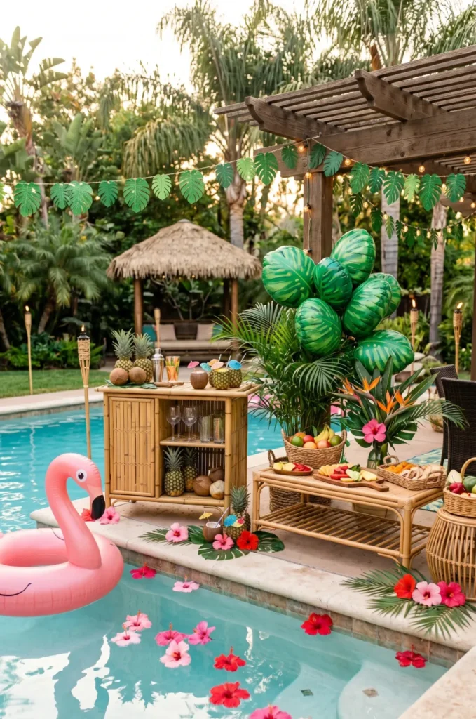 Tropical Paradise Pool Party Theme