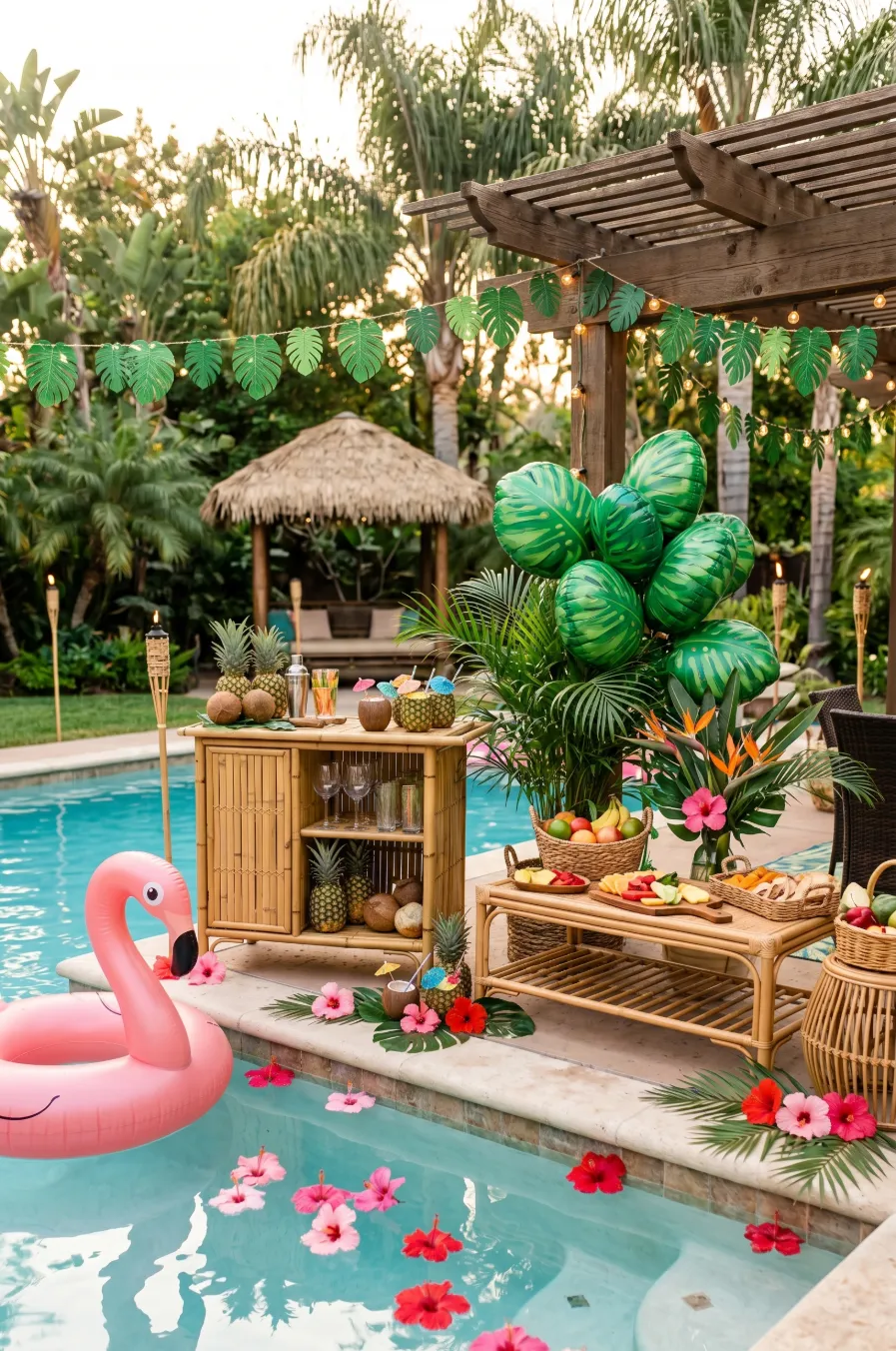 Tropical Paradise Pool Party Theme