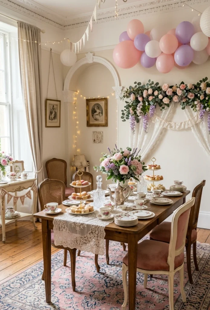 Vintage Tea Party Setup