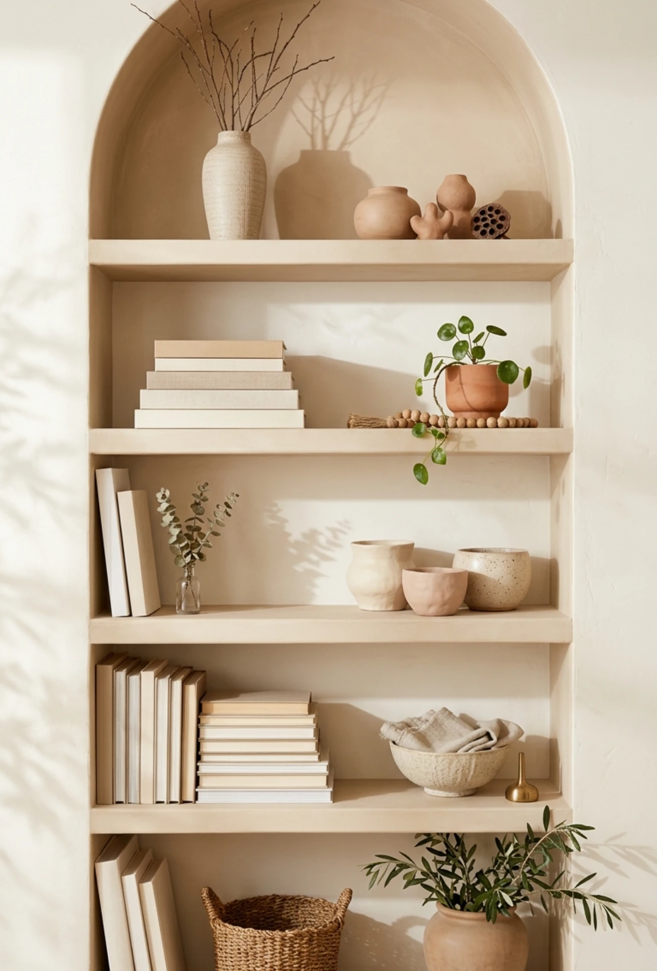 Asymmetrical Shelf Decor Layouts