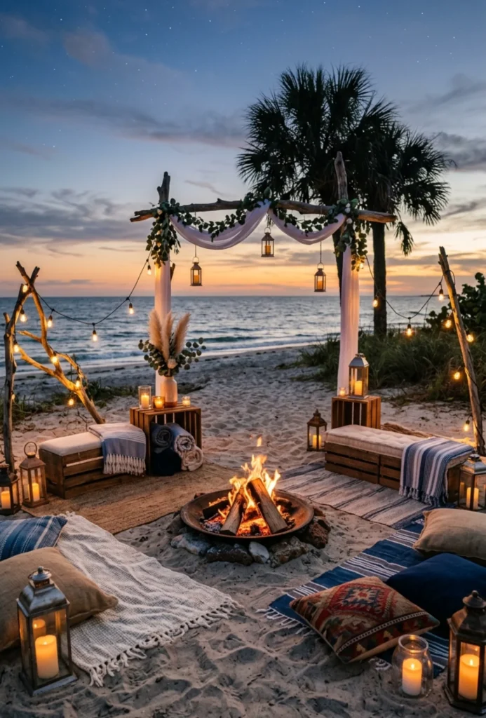 Beach Bonfire Reception Lounge