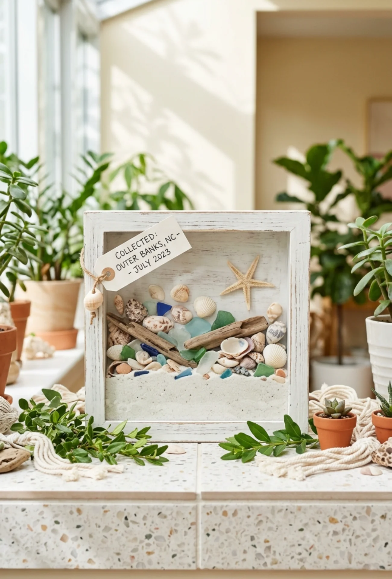 Beach Themed Shadow Box Decor