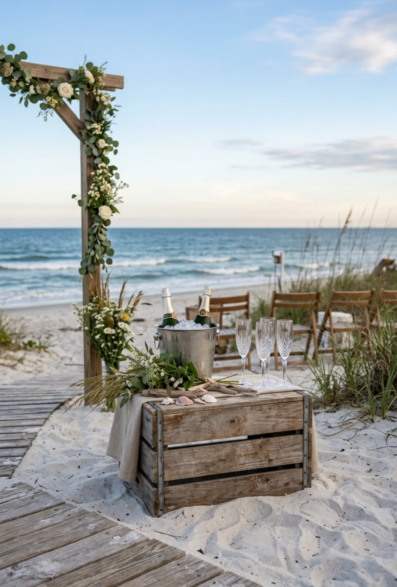 Beachside Champagne Toast Station