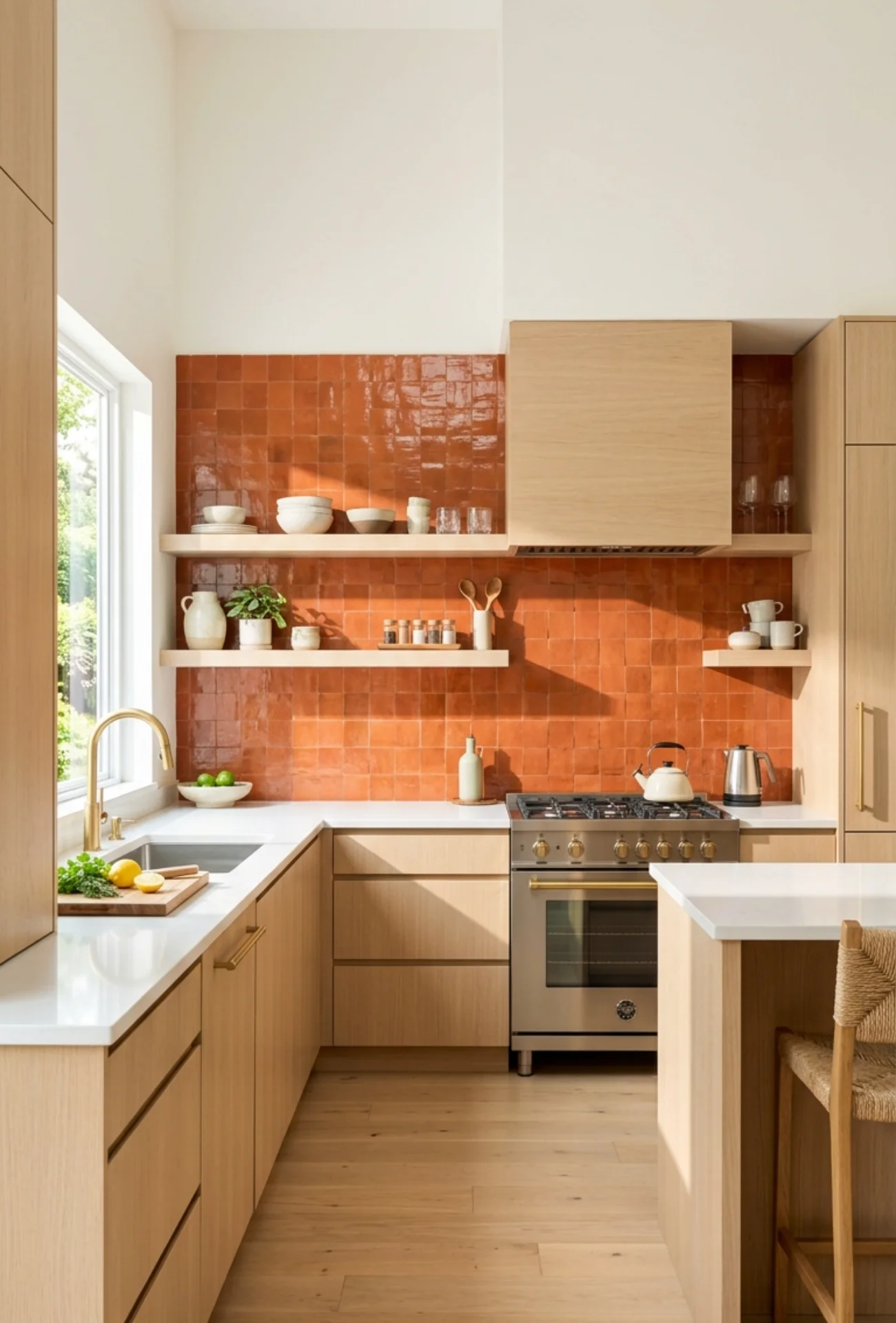 Bold Zellige Tile Backsplash Makeover