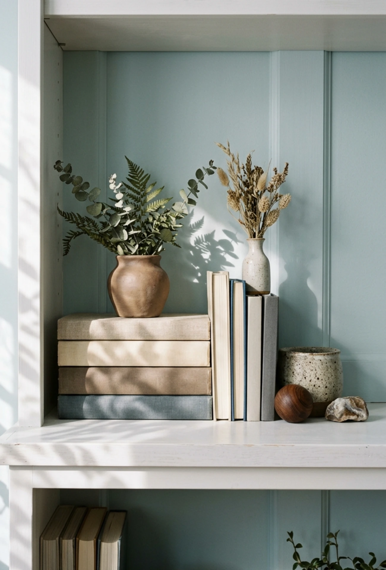 Book Stack Floating Shelf Styling