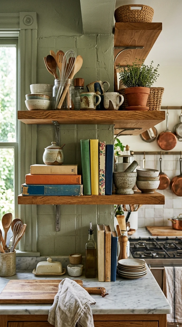 Books + Kitchenware Mix Styling