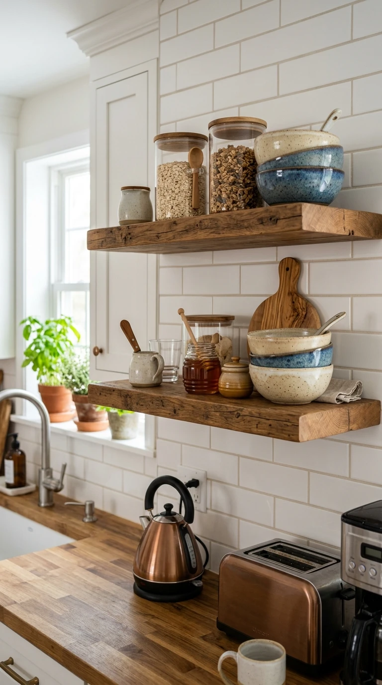 Breakfast Theme Shelf Styling