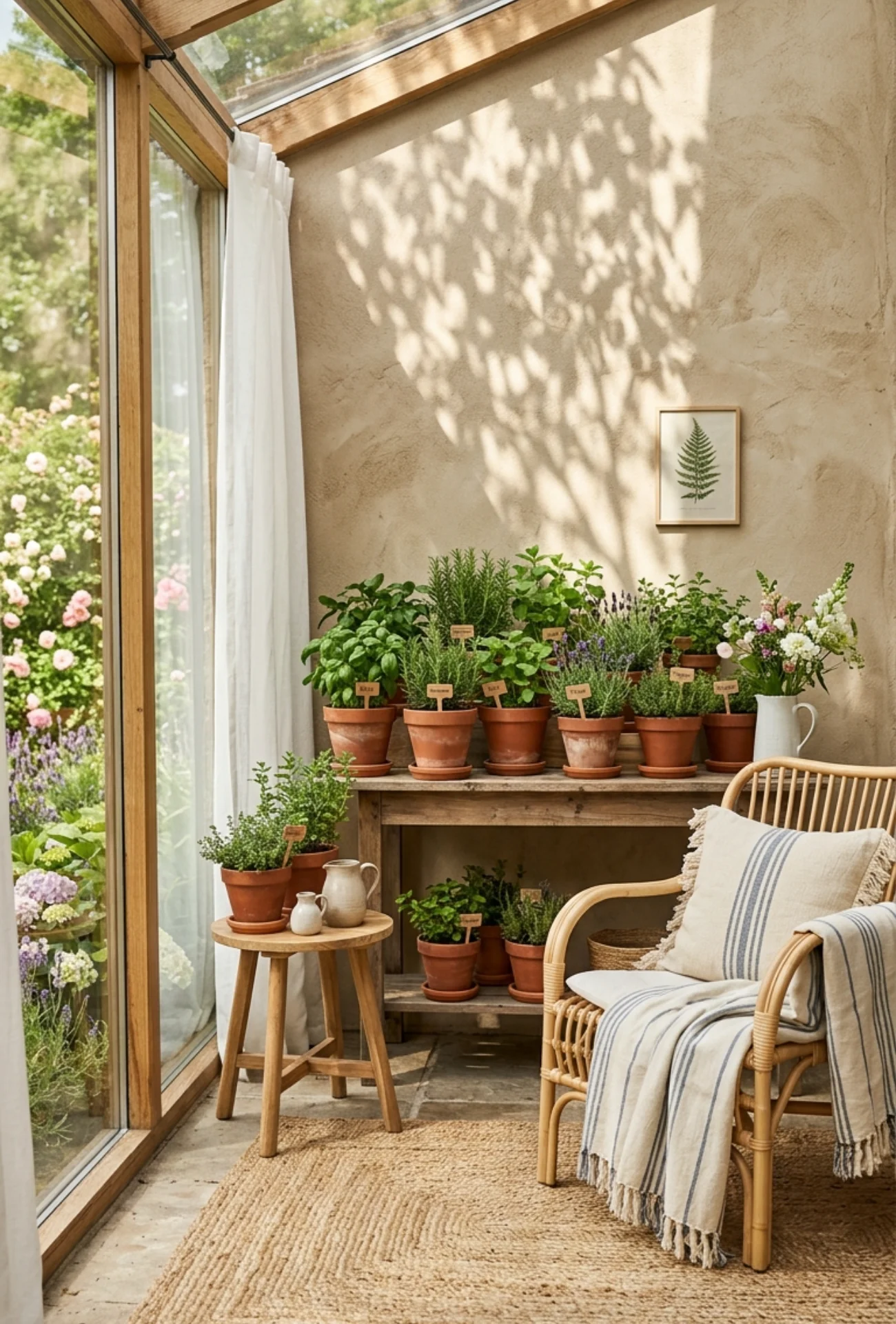 Budget-Friendly Patio Decor with Potted Herbs