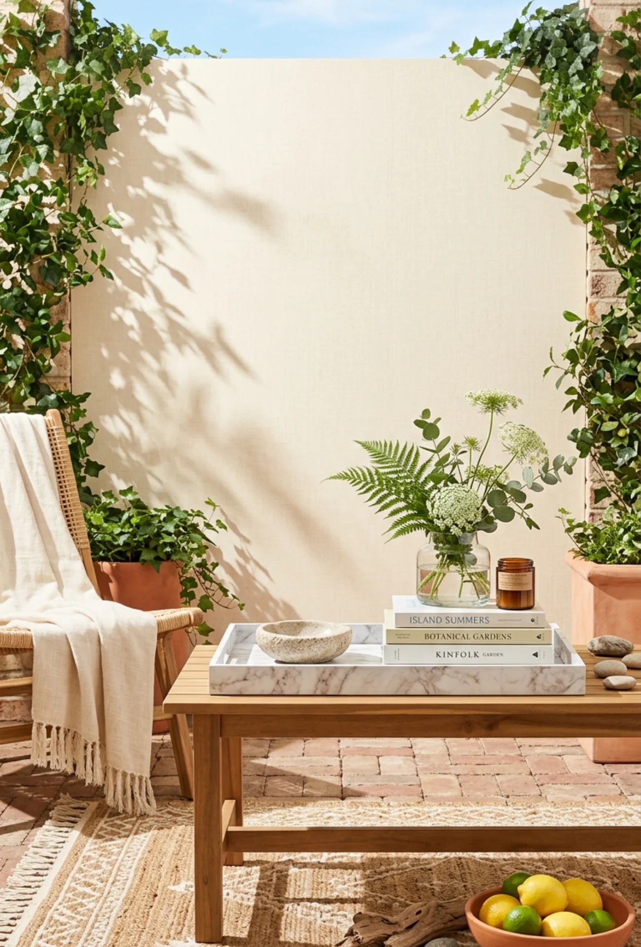 Budget-Friendly Stone Look Coffee Table Styling