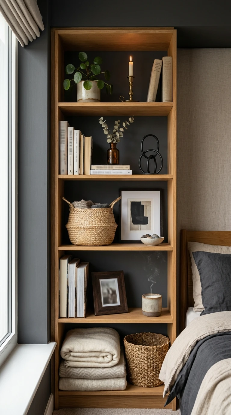 Built-In Shelf Styling with Cozy Layers