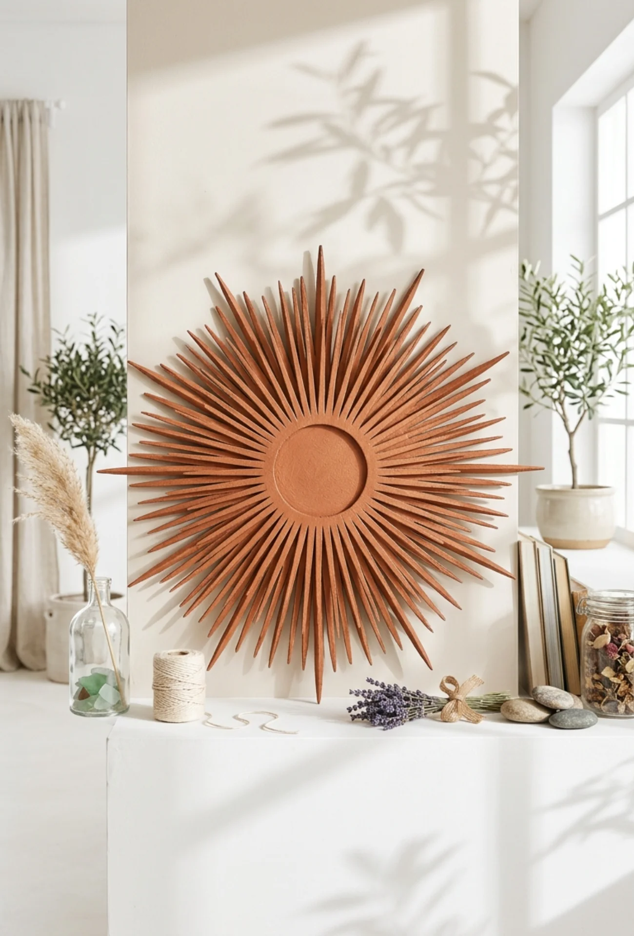 Cardboard Sunburst Wall Art