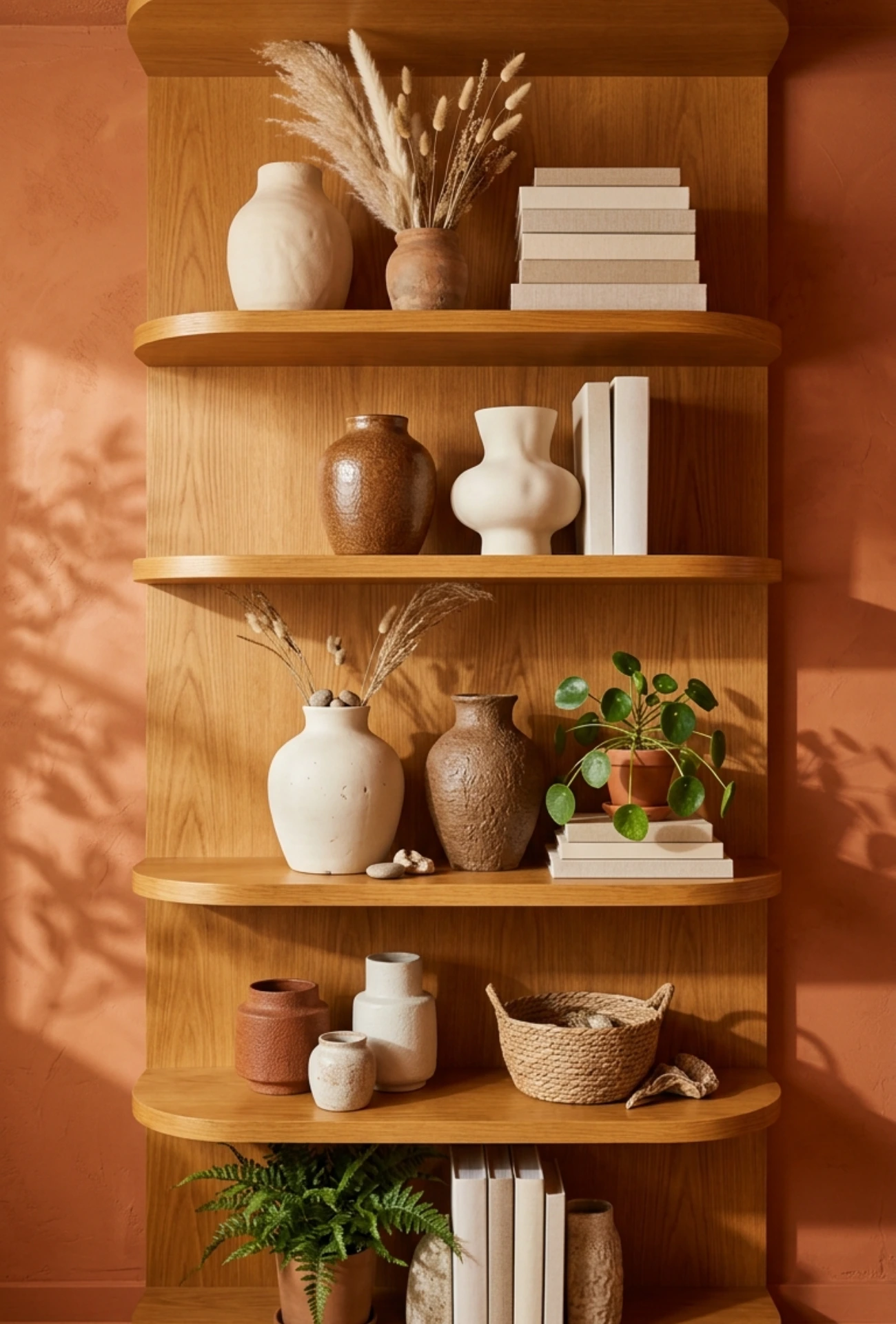 Ceramic Vase Floating Shelf Decor