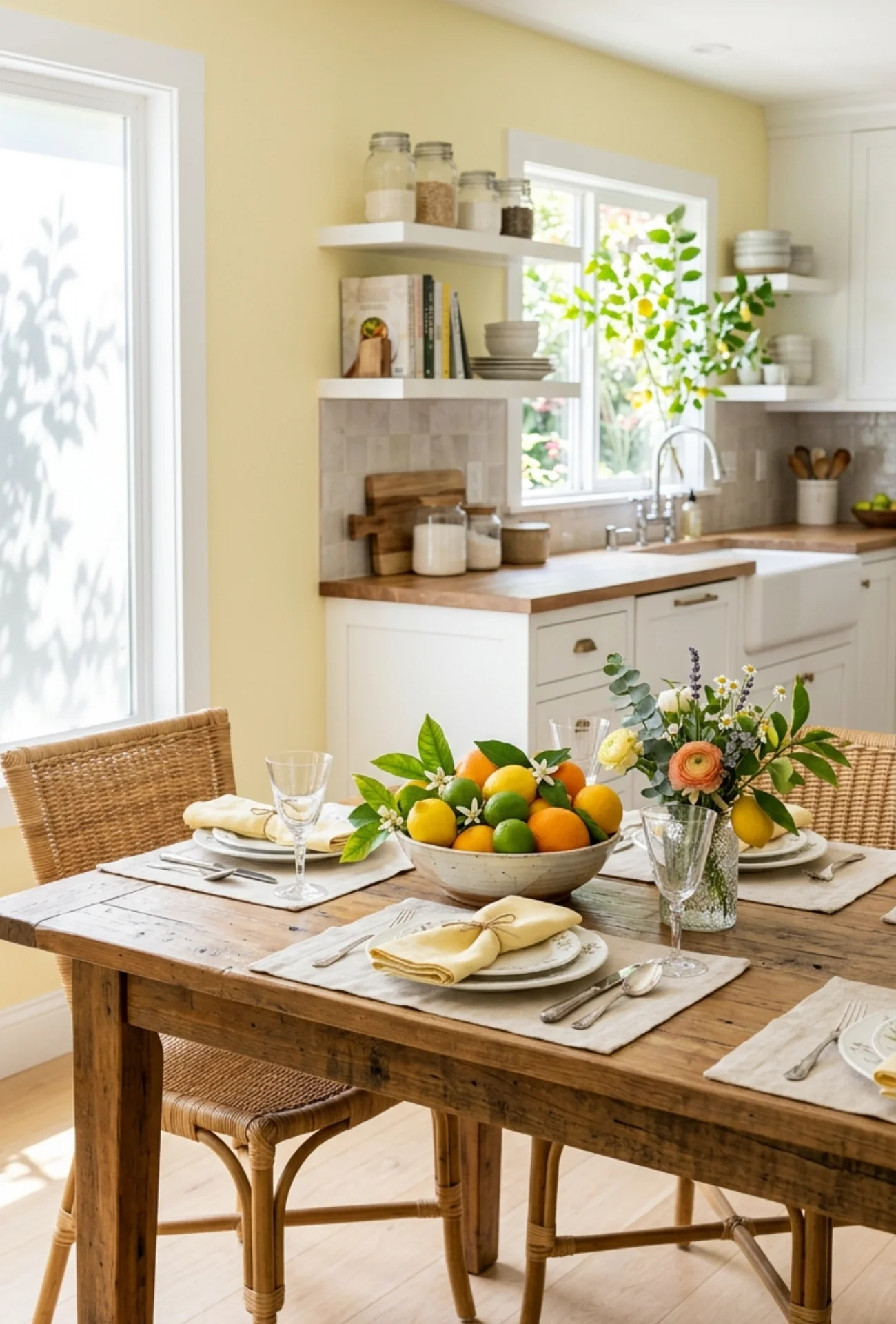 Citrus Inspired Table Centerpieces