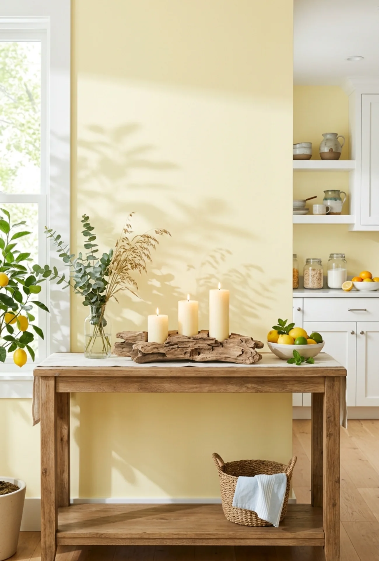 Coastal Driftwood Candle Holder Display