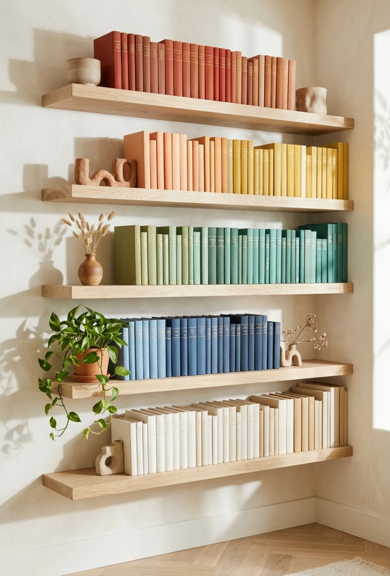 Color Coordinated Book Arrangements