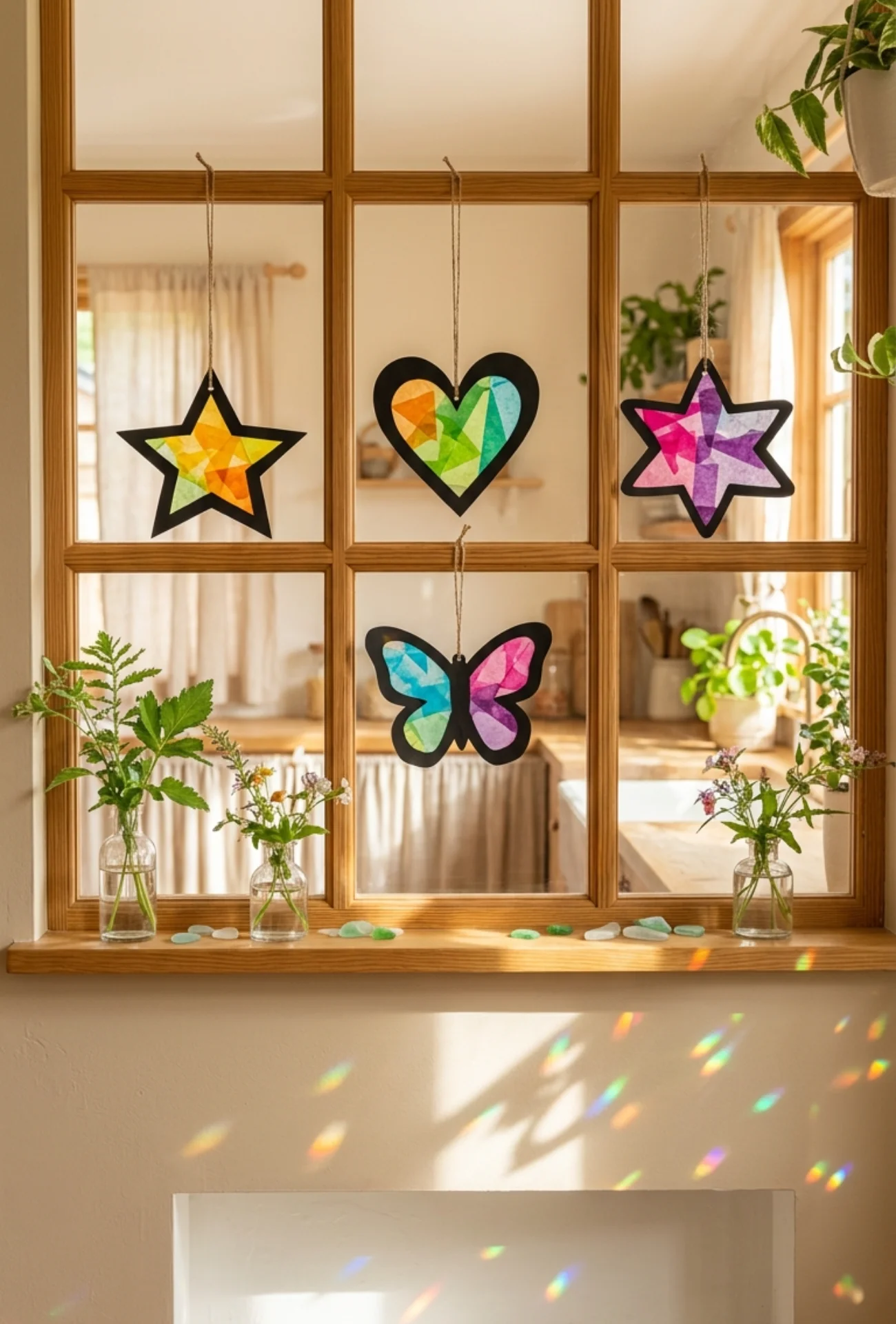 Colorful Suncatcher Window Hangings