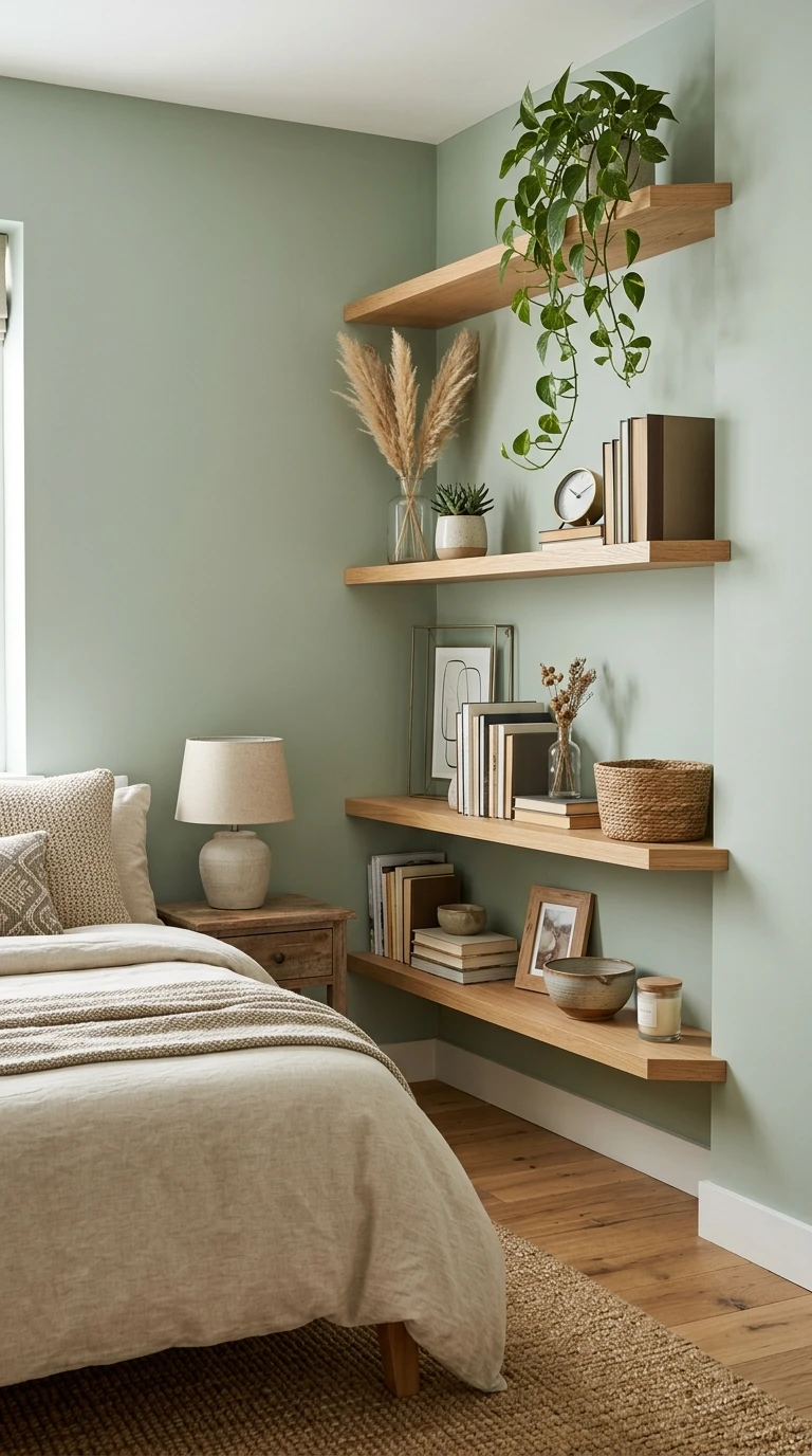 Corner Bedroom Shelf Styling Ideas