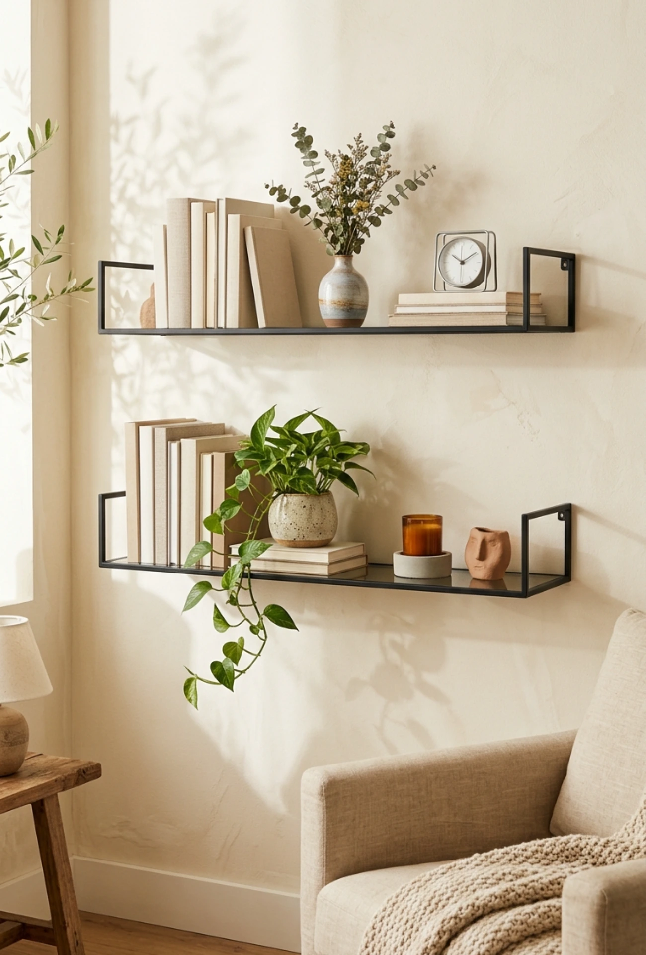 Cozy Reading Floating Shelf Corners