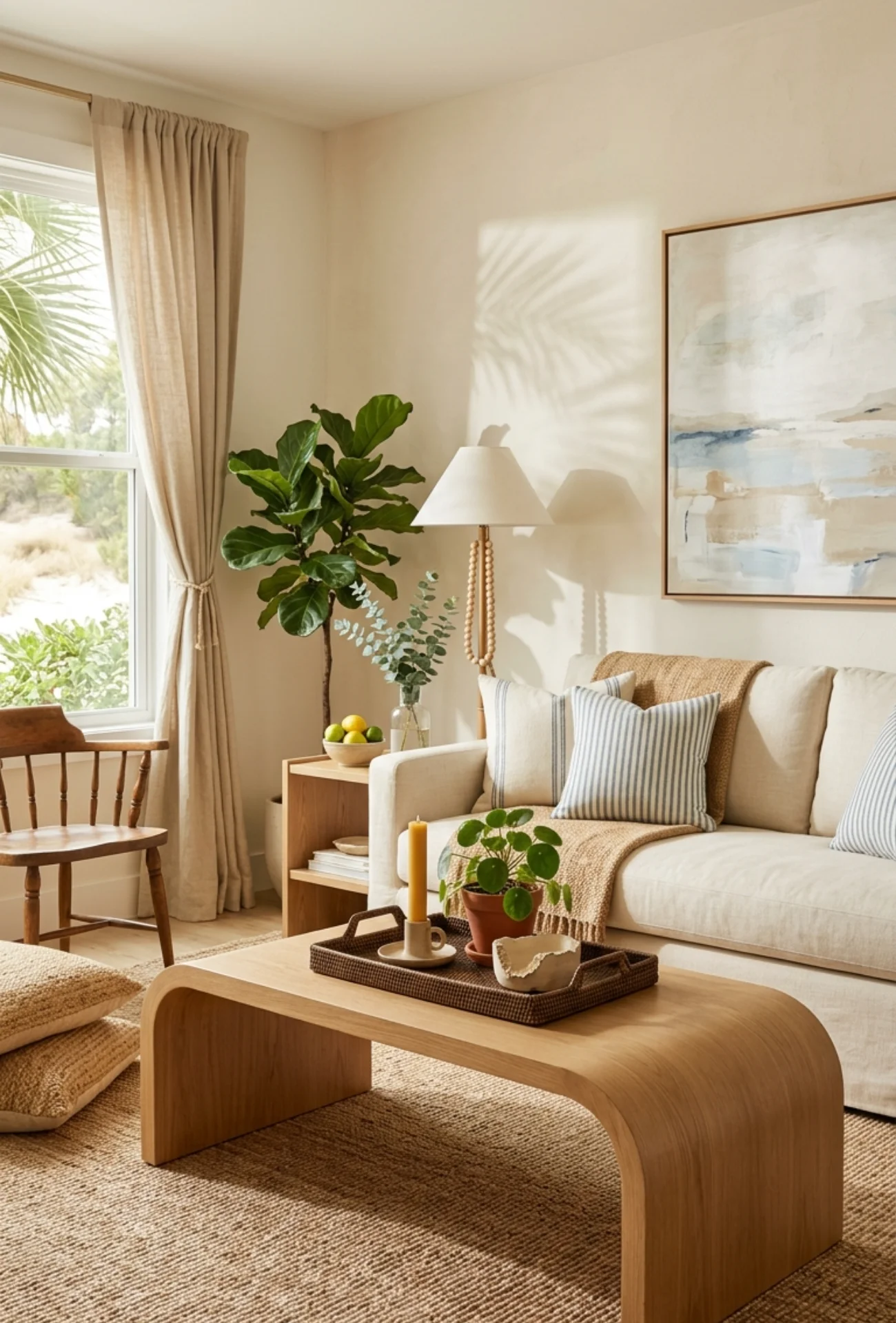 Curved Coffee Table Styling