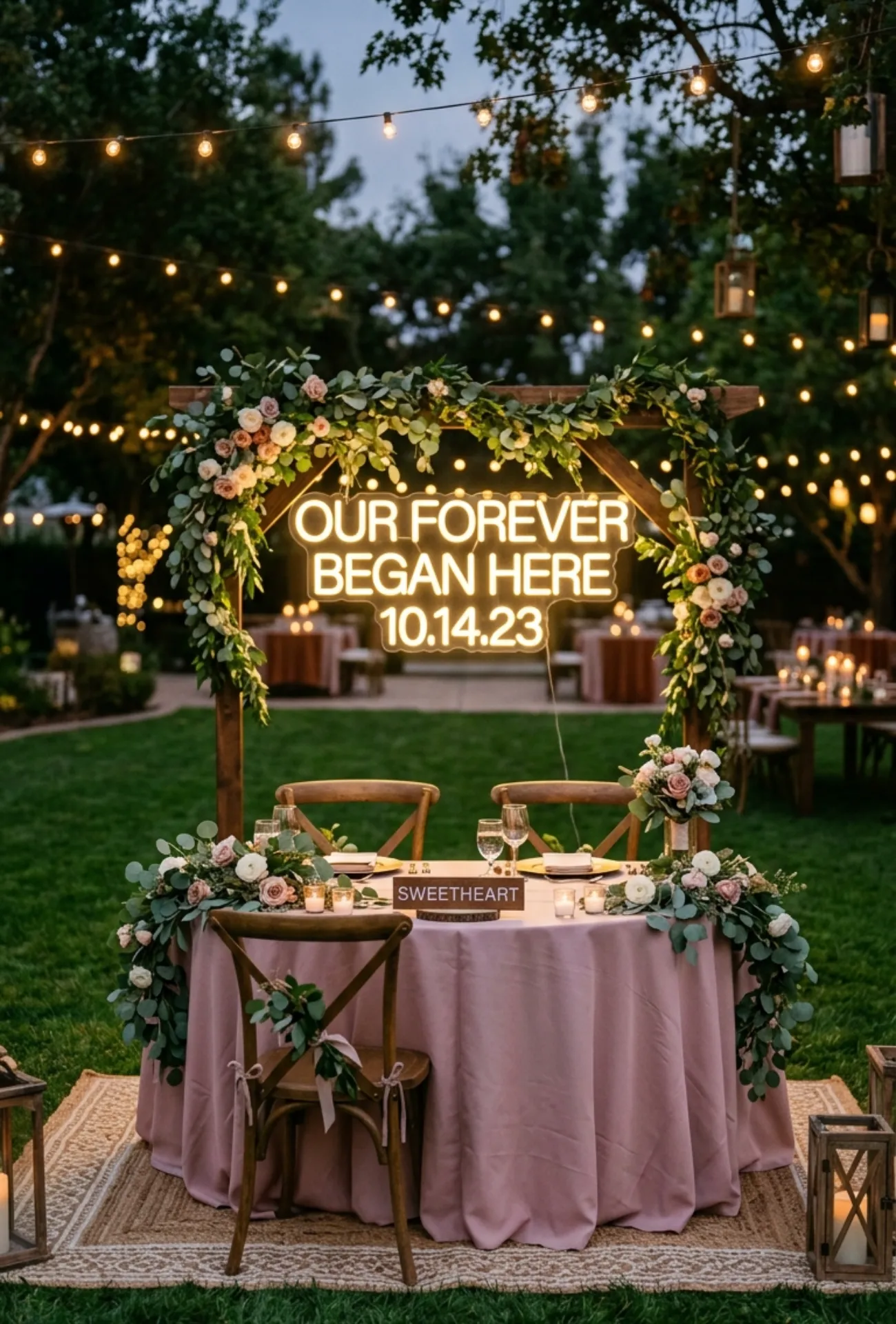 Custom Neon Sign for the Sweetheart Table