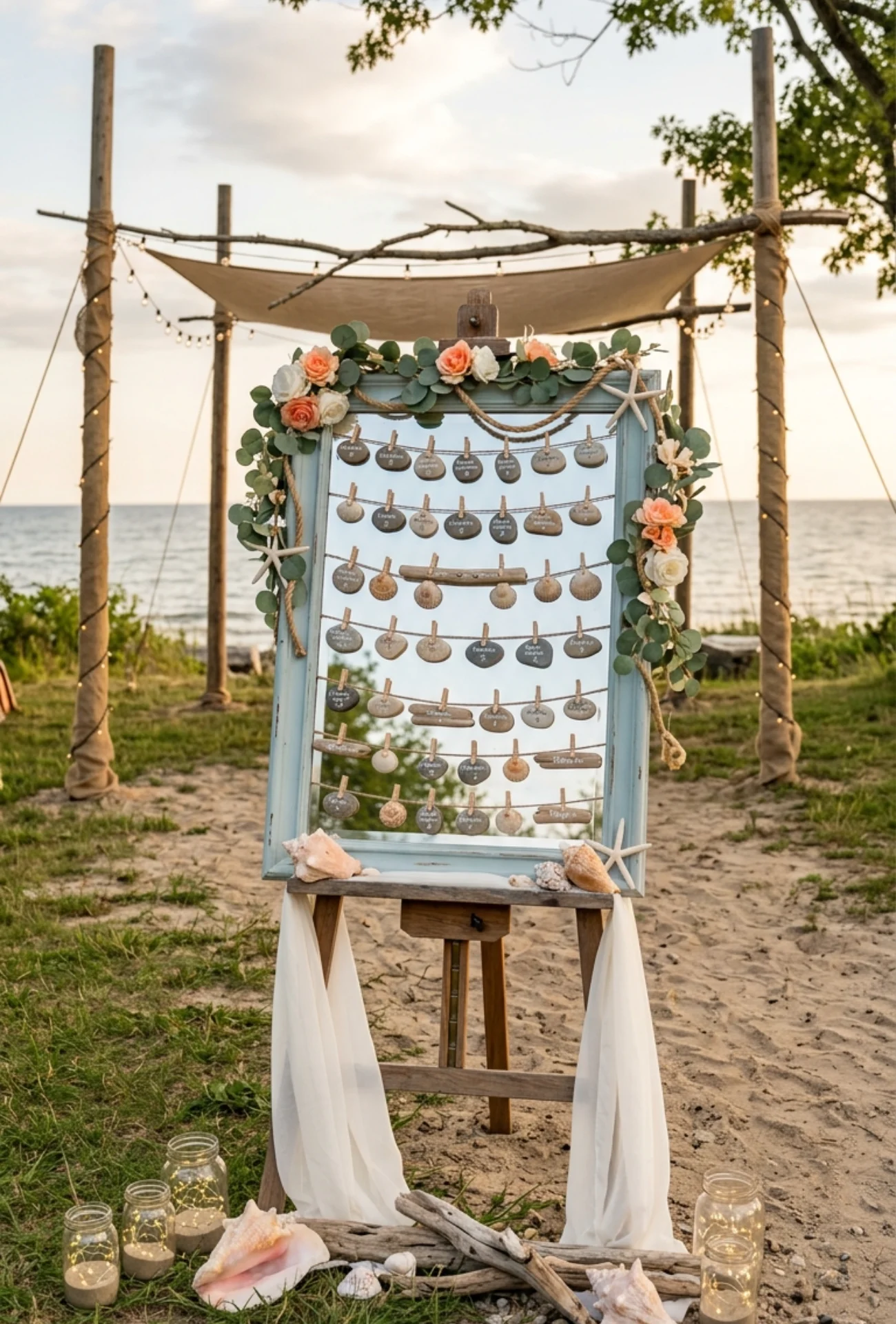 DIY Beach Themed Seating Chart