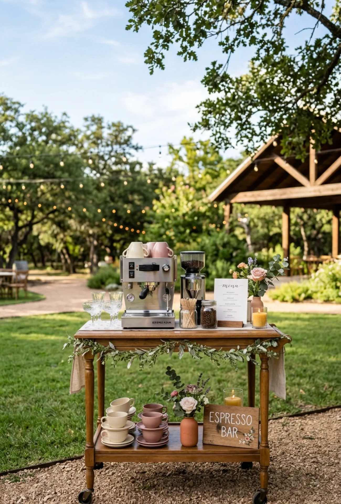 DIY Espresso Bar Cart for Cocktail Hour