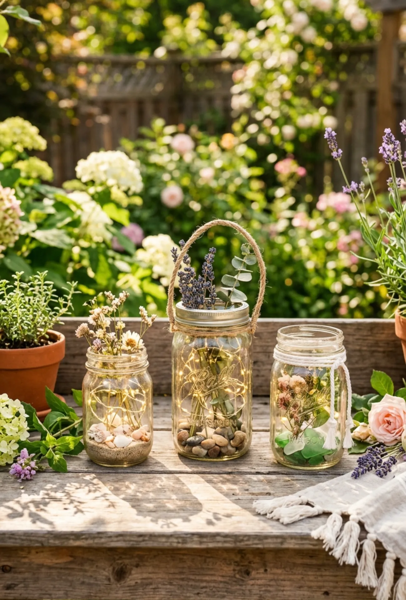 DIY Fairy Light Lantern Jars