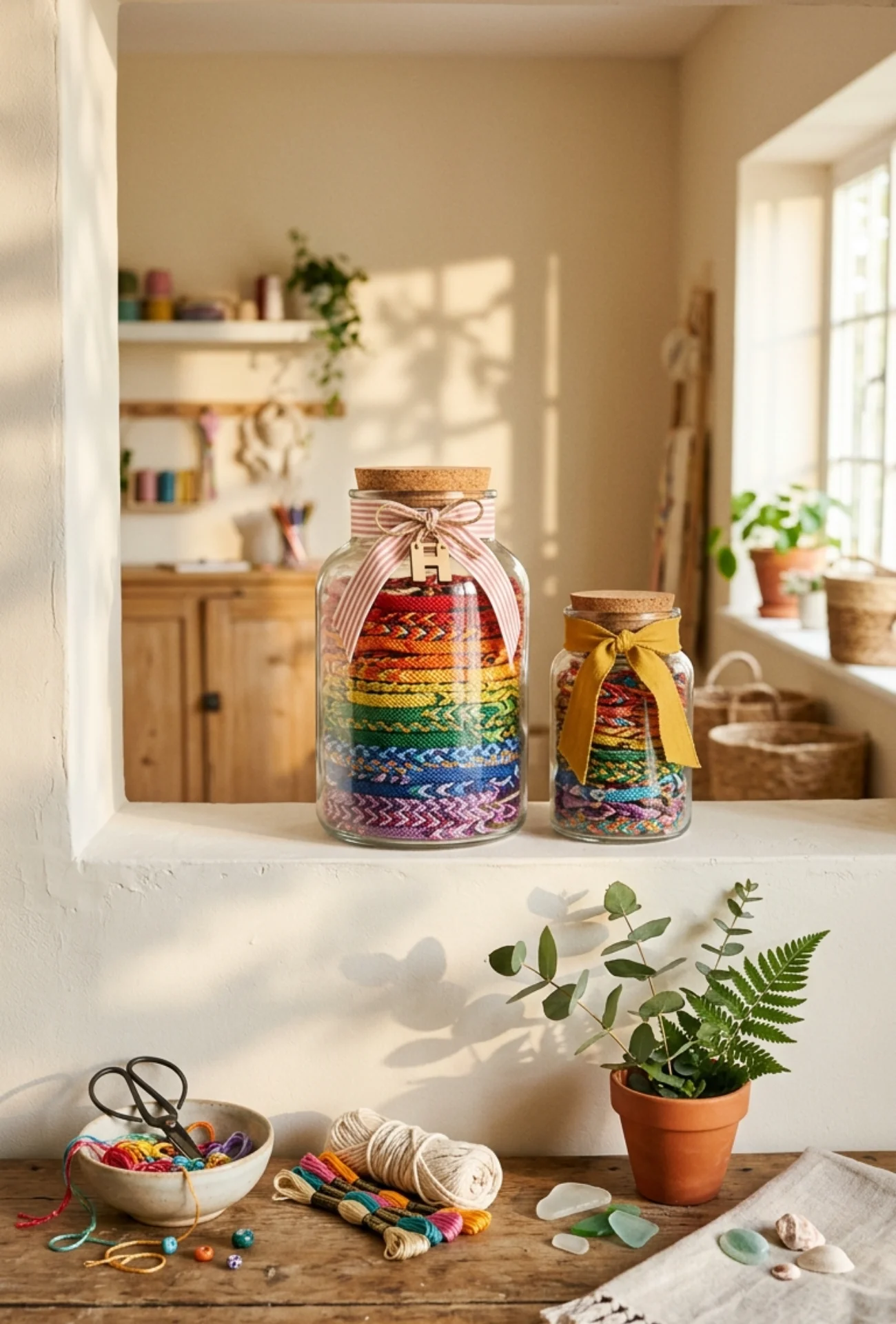 DIY Friendship Bracelet Display Jars