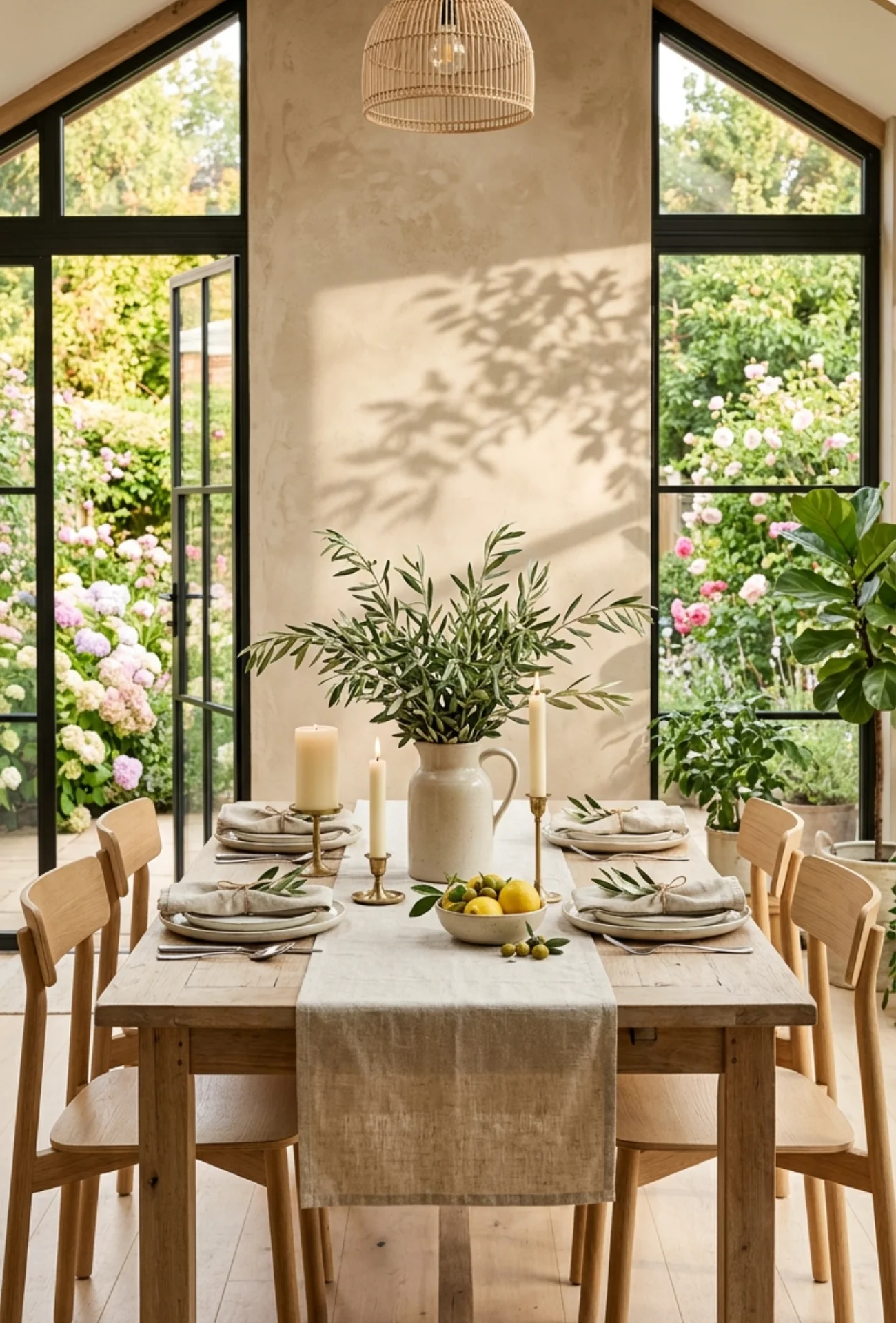 DIY Olive Branch Centerpiece Display