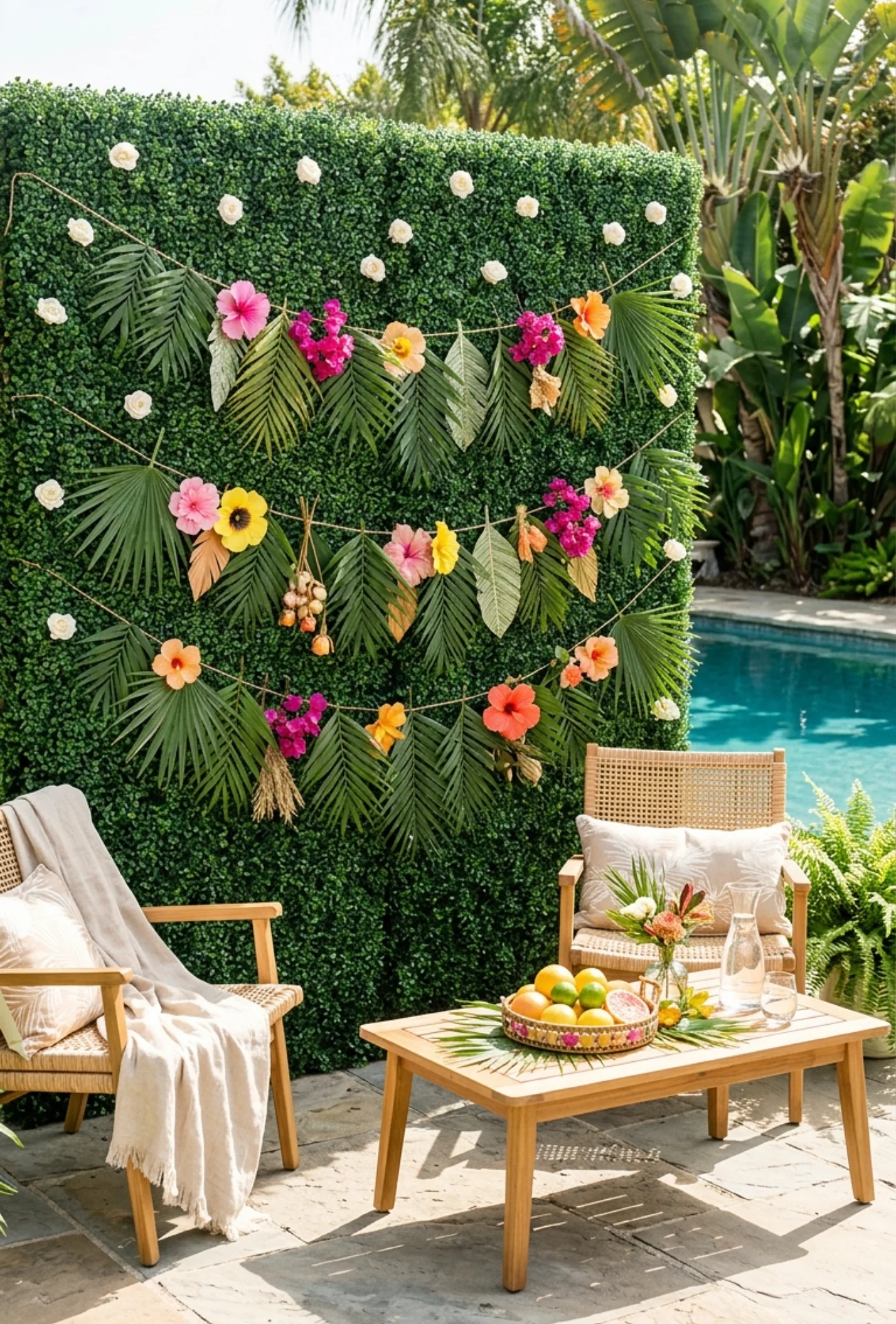 DIY Palm Leaf Garlands for Walls