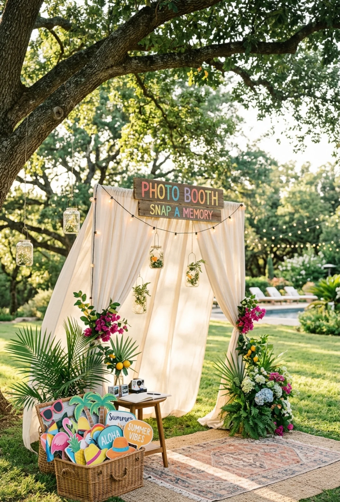 DIY Photo Booth with Summer Props