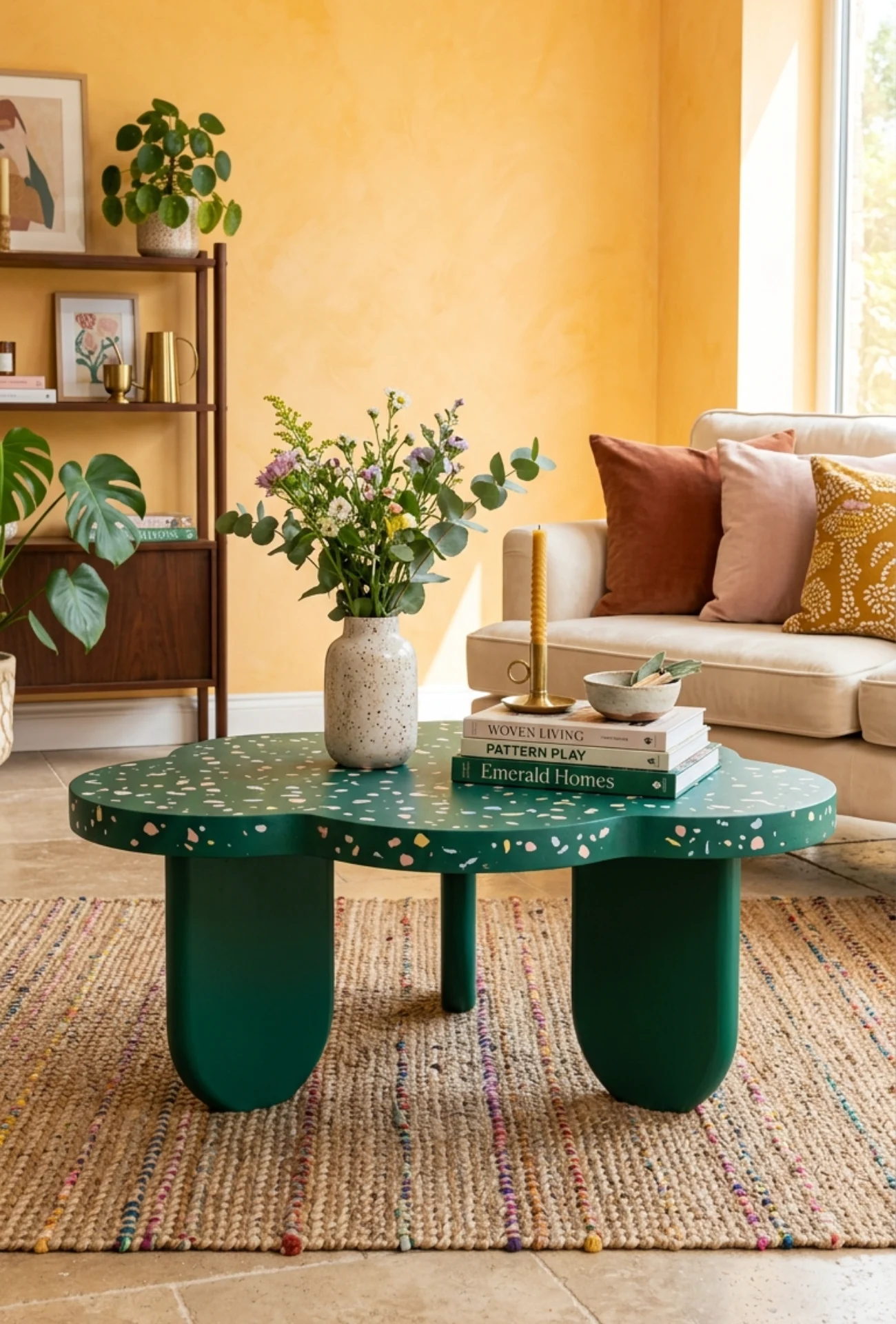 Deep Emerald Green Statement Table