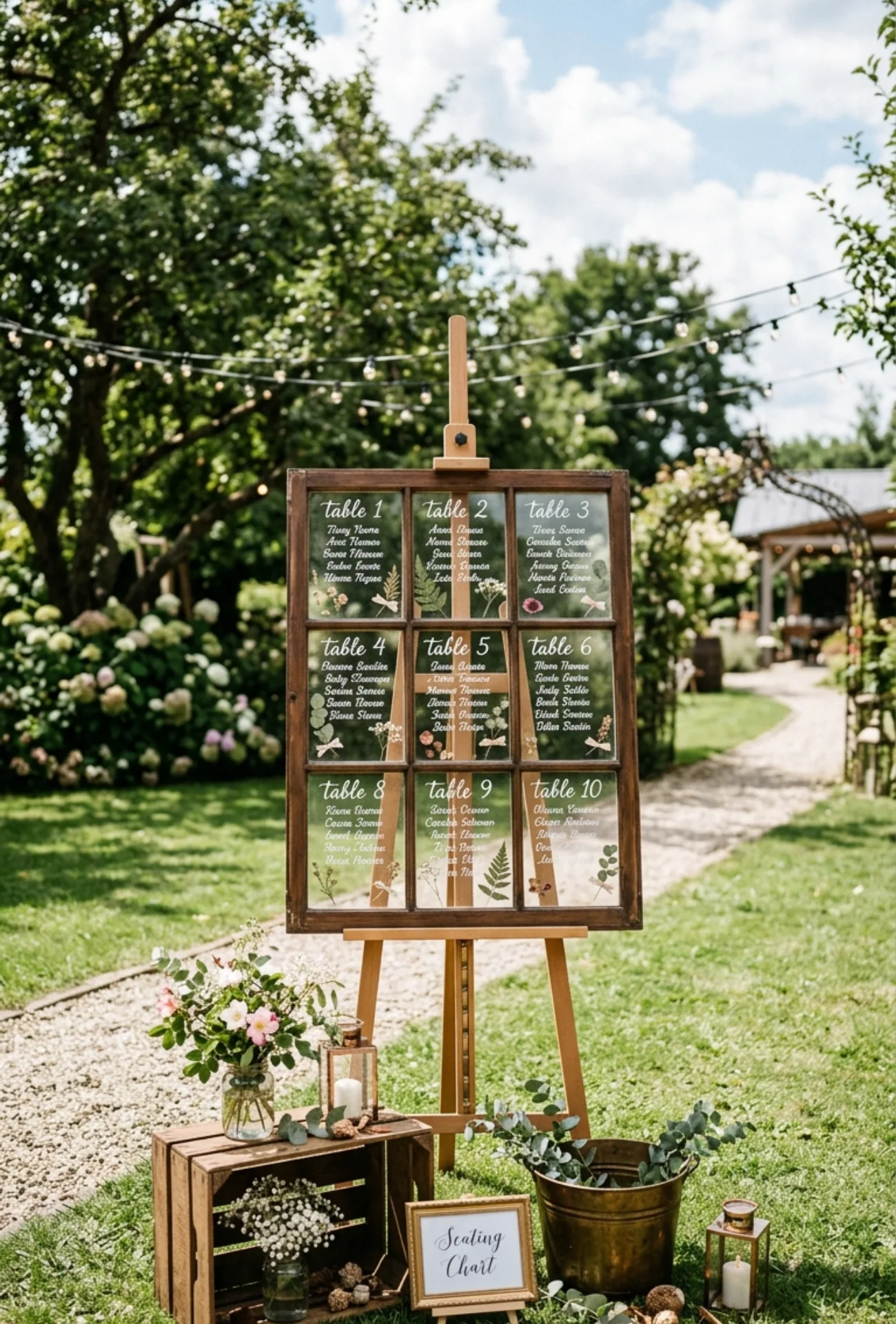 Elegant DIY Seating Chart Station