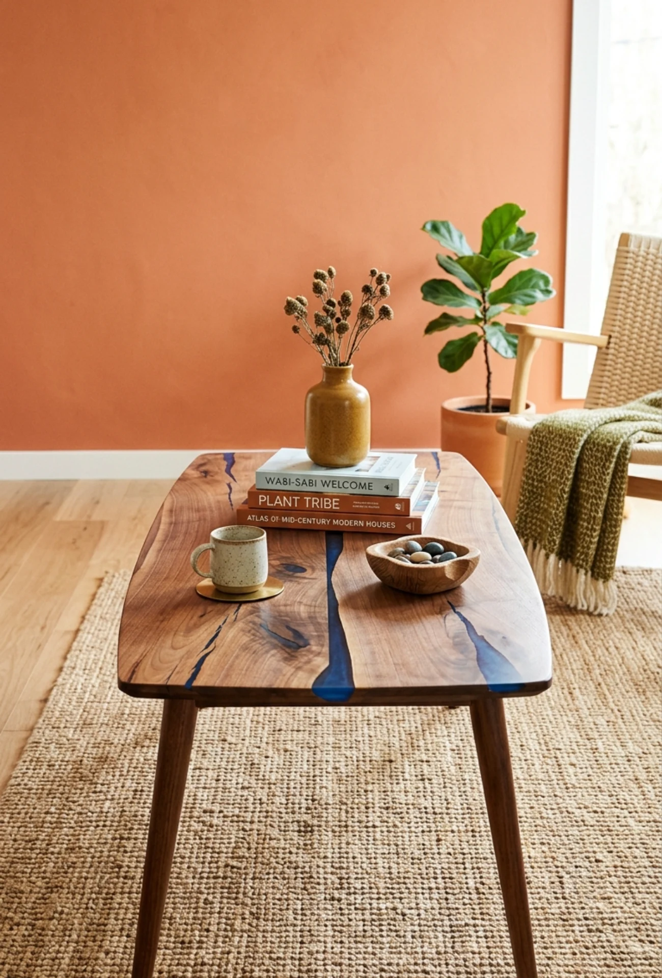 Epoxy Filled Wood Cracks Tabletop