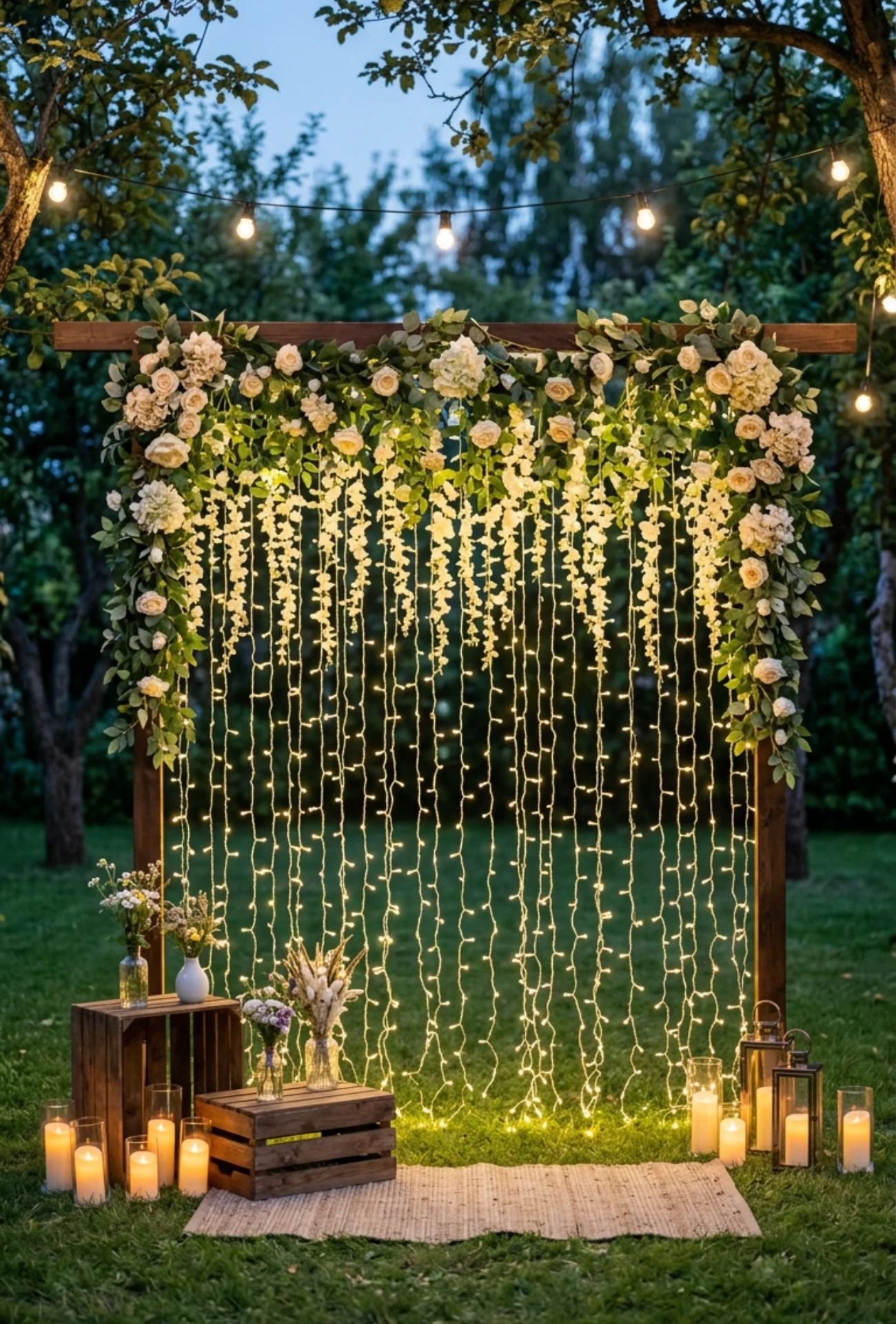 Fairy Light Backdrop Wall