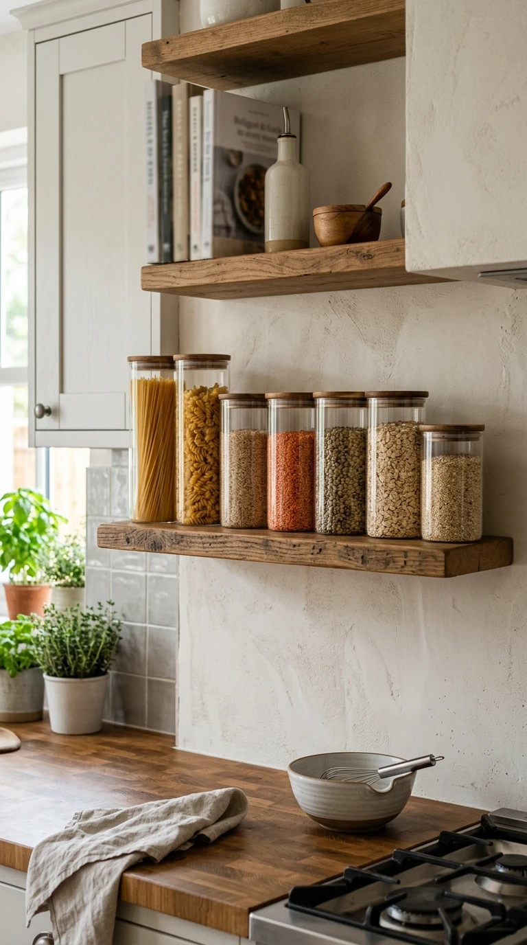 Glass Jar Pantry Organization