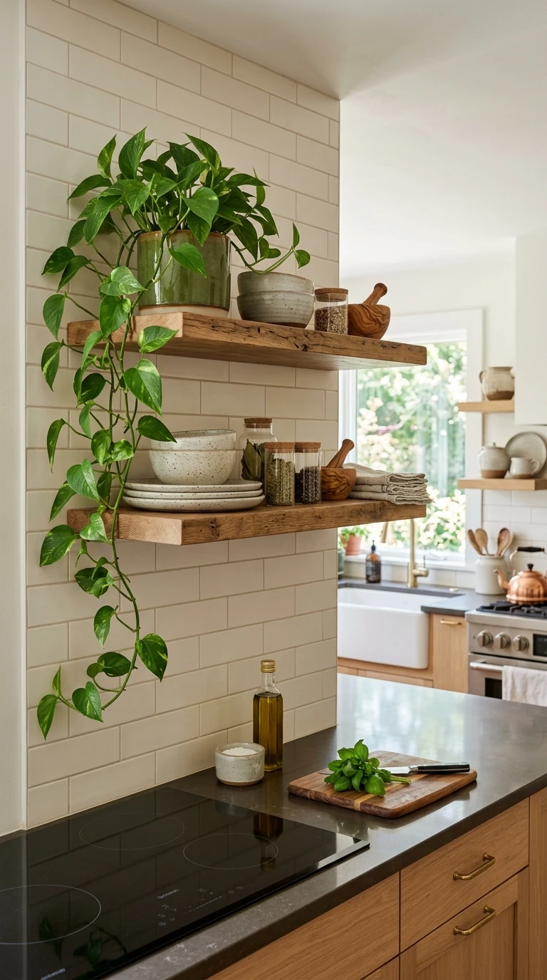 Greenery Accent Minimal Shelves