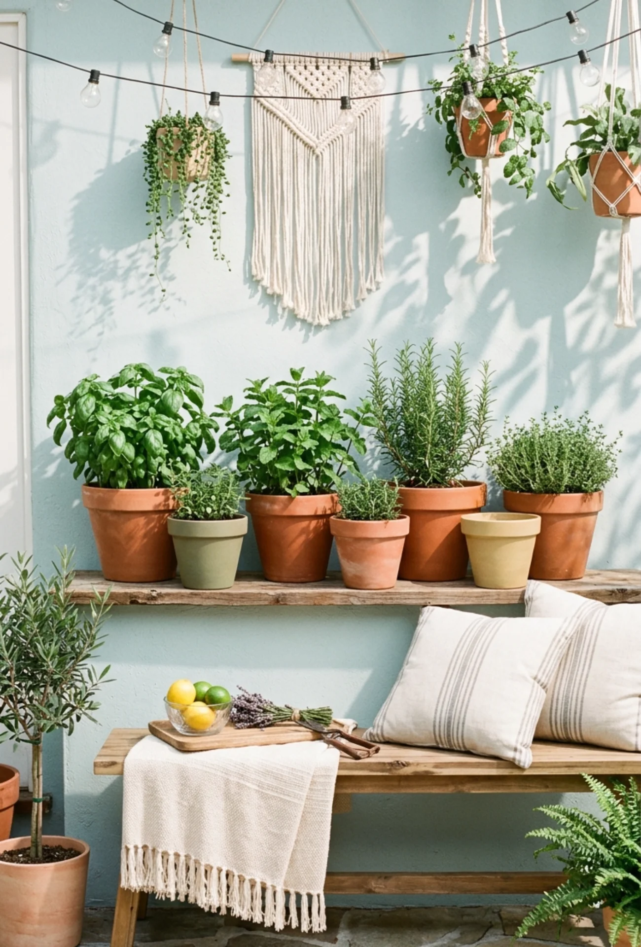 Handmade Terracotta Pot Herb Garden