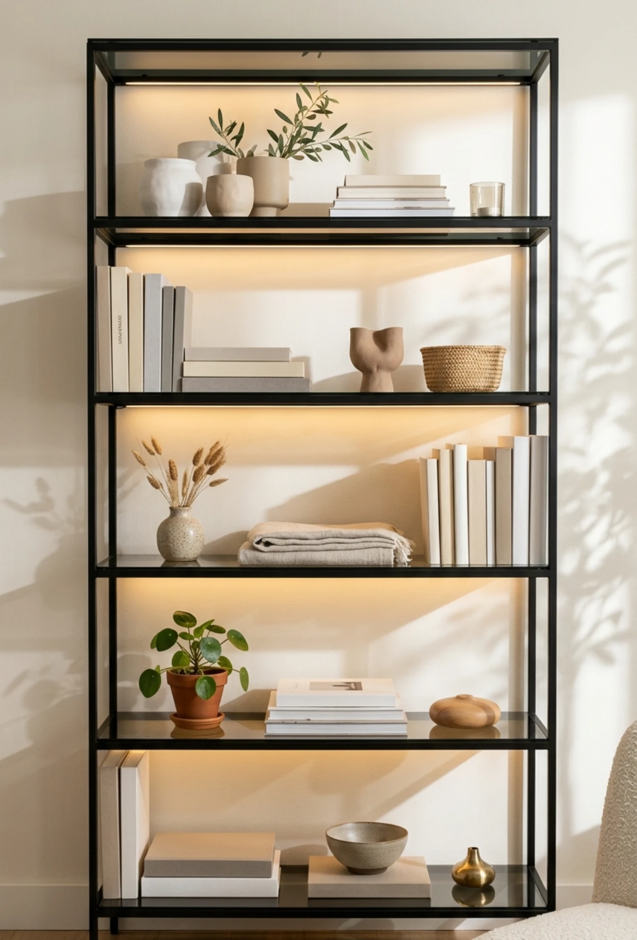 LED Lit Minimal Shelf Displays