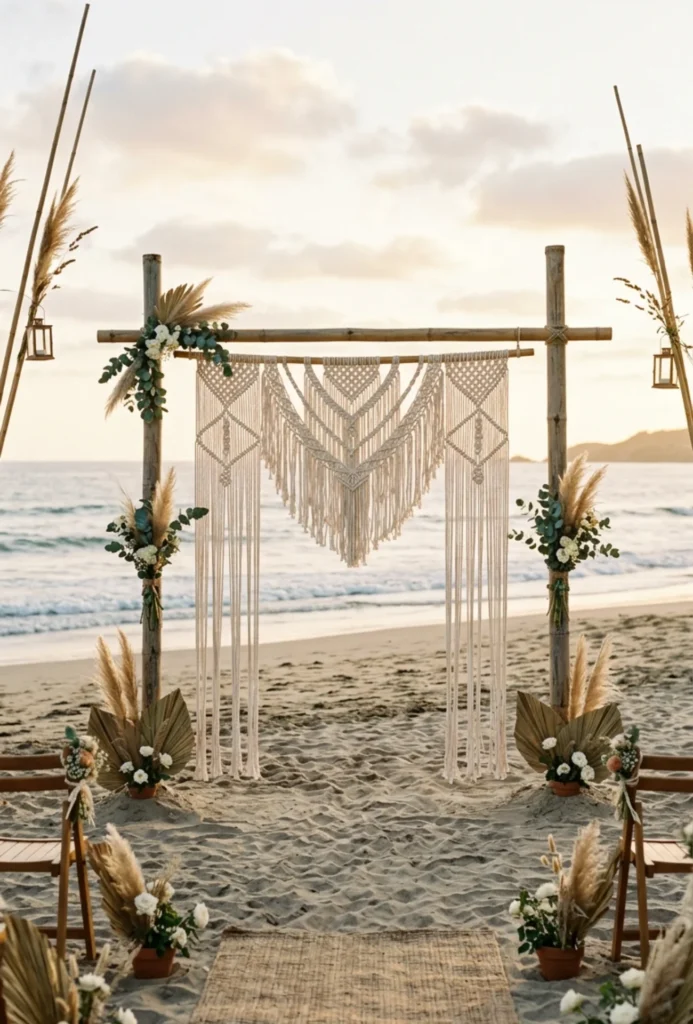 Macramé Ceremony Backdrop