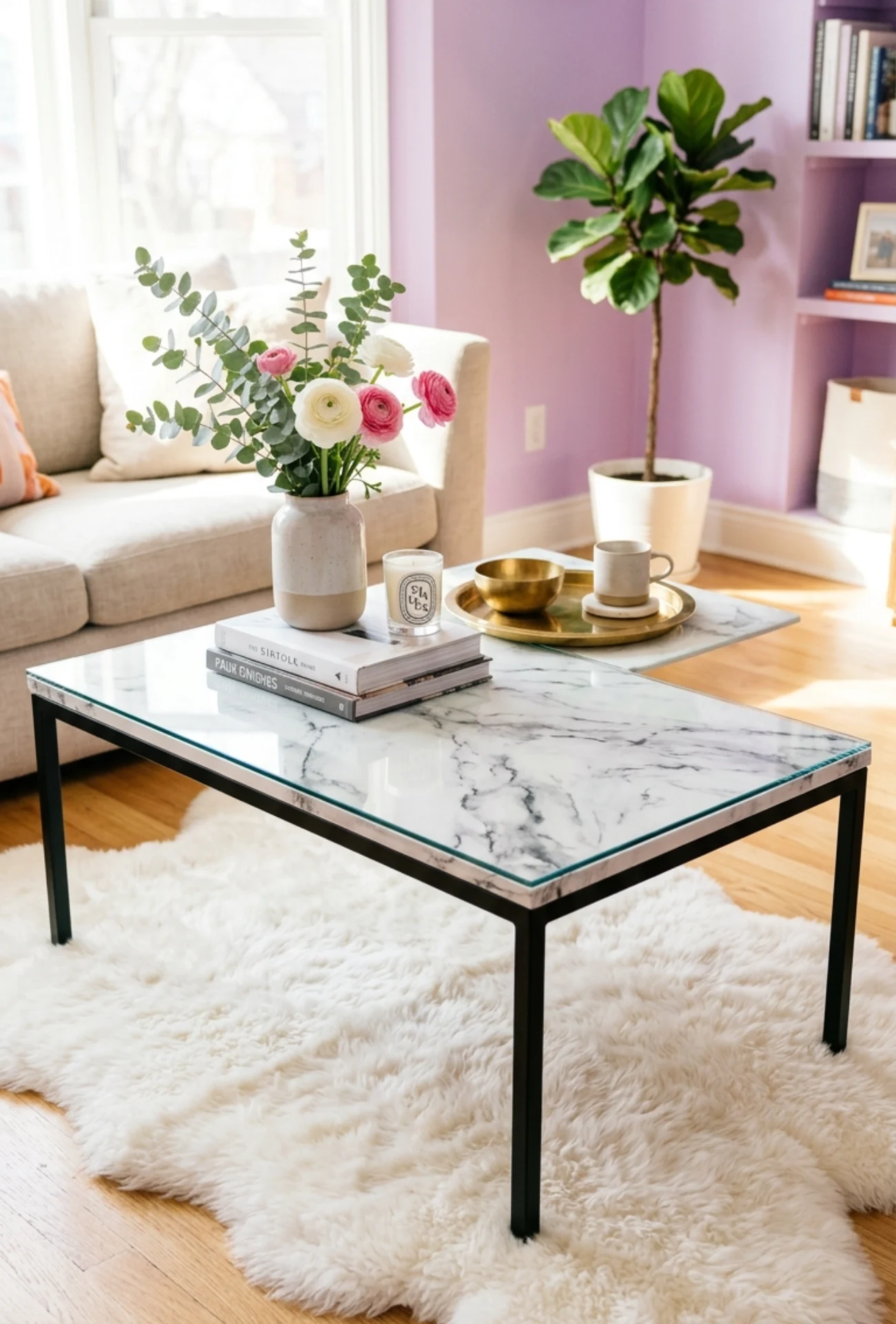 Marble Faux Paint Effect