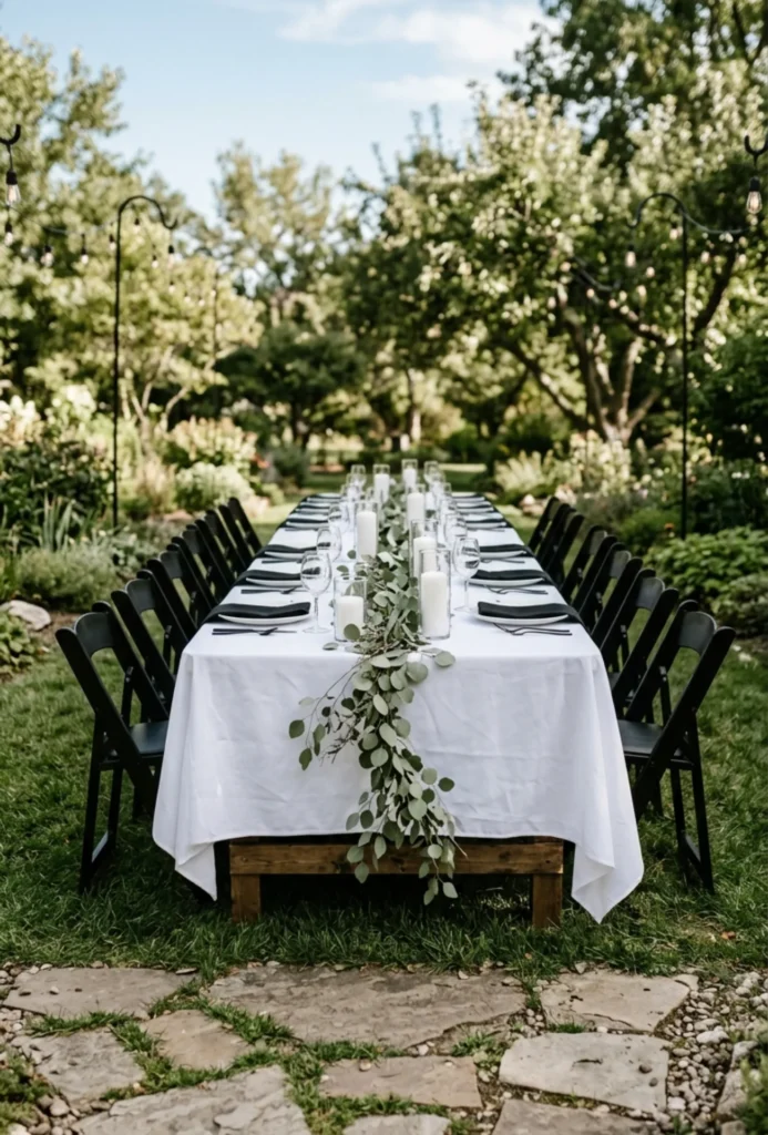 Minimalist Black and White Tablescape