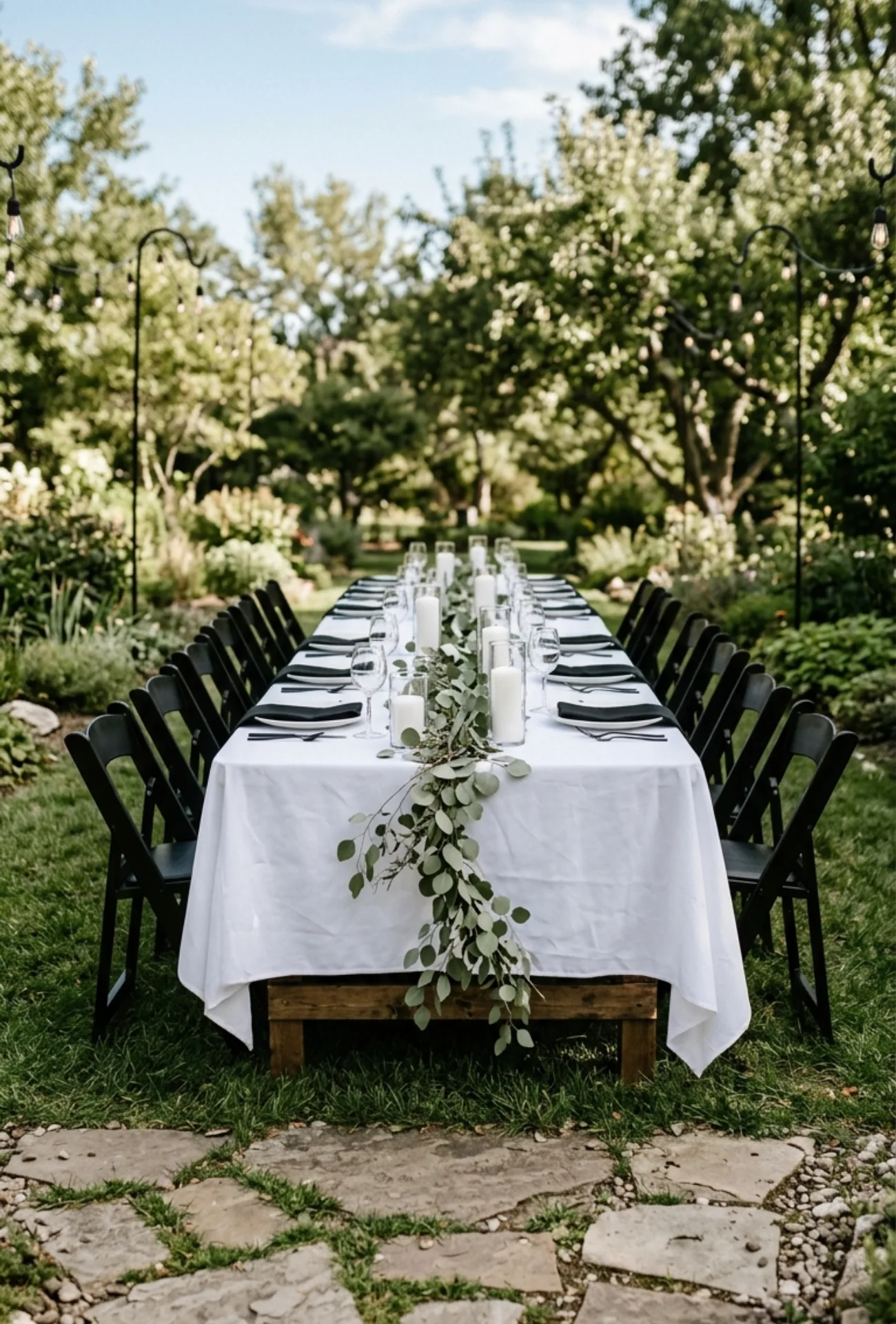 Minimalist Black and White Tablescape