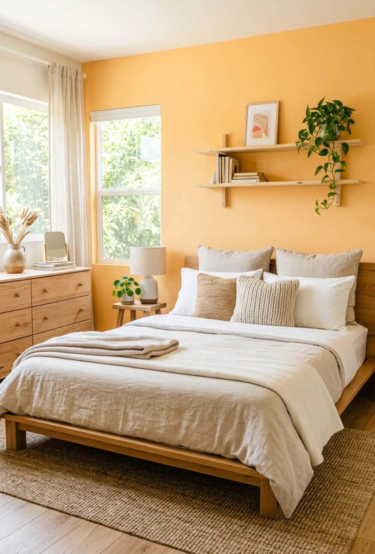Mix Natural Wood and Soft Textures