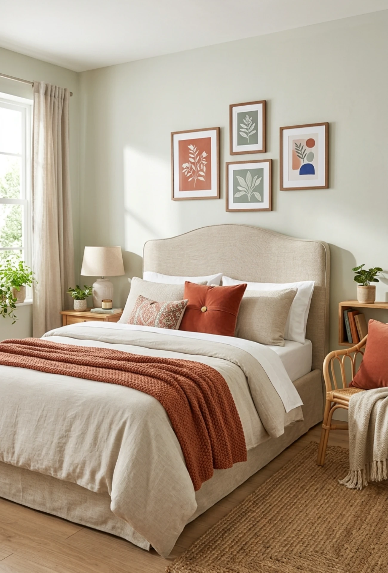 Mix Neutral Tones with Bold Accent Colors
