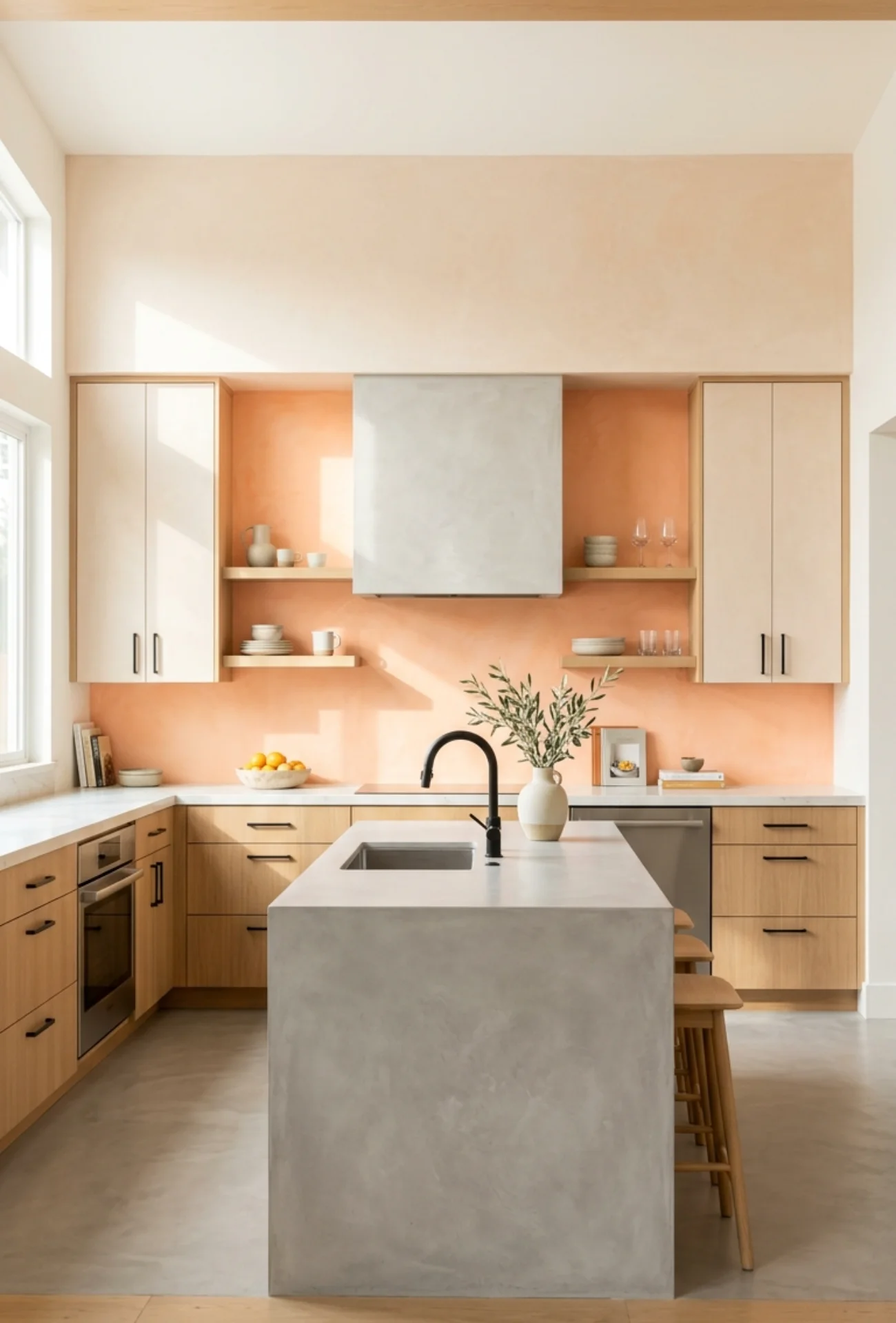 Modern White Oak Cabinet Transformation