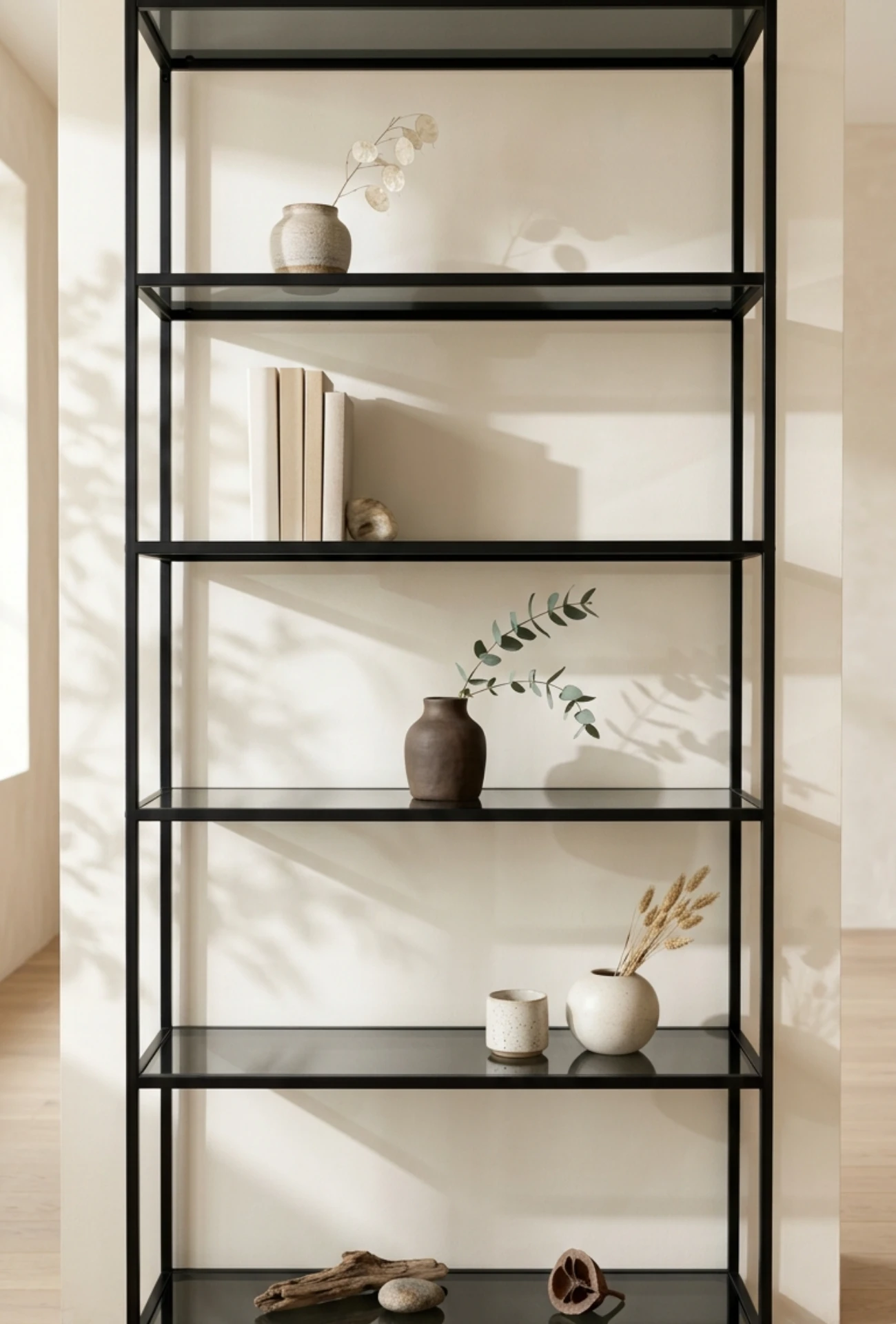 Negative Space Shelf Styling