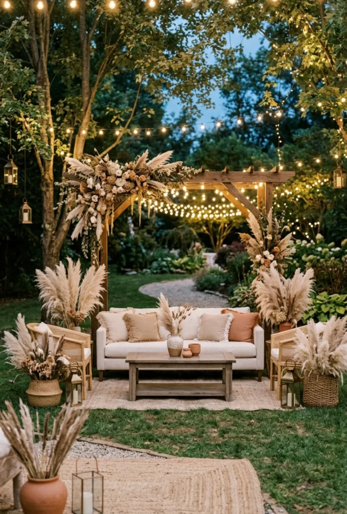 Neutral Toned Lounge Areas with Earthy Decor Accents