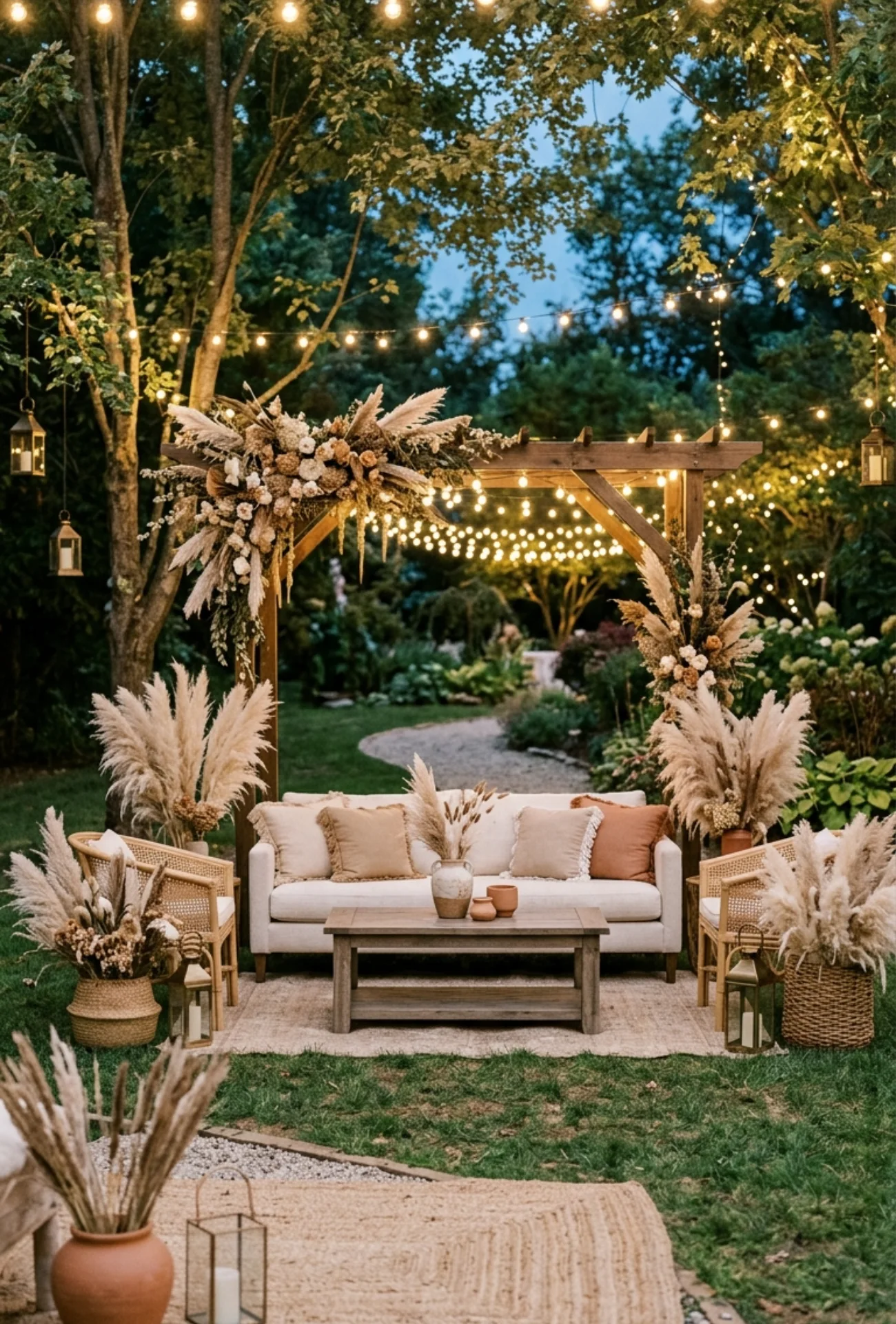 Neutral Toned Lounge Areas with Earthy Decor Accents