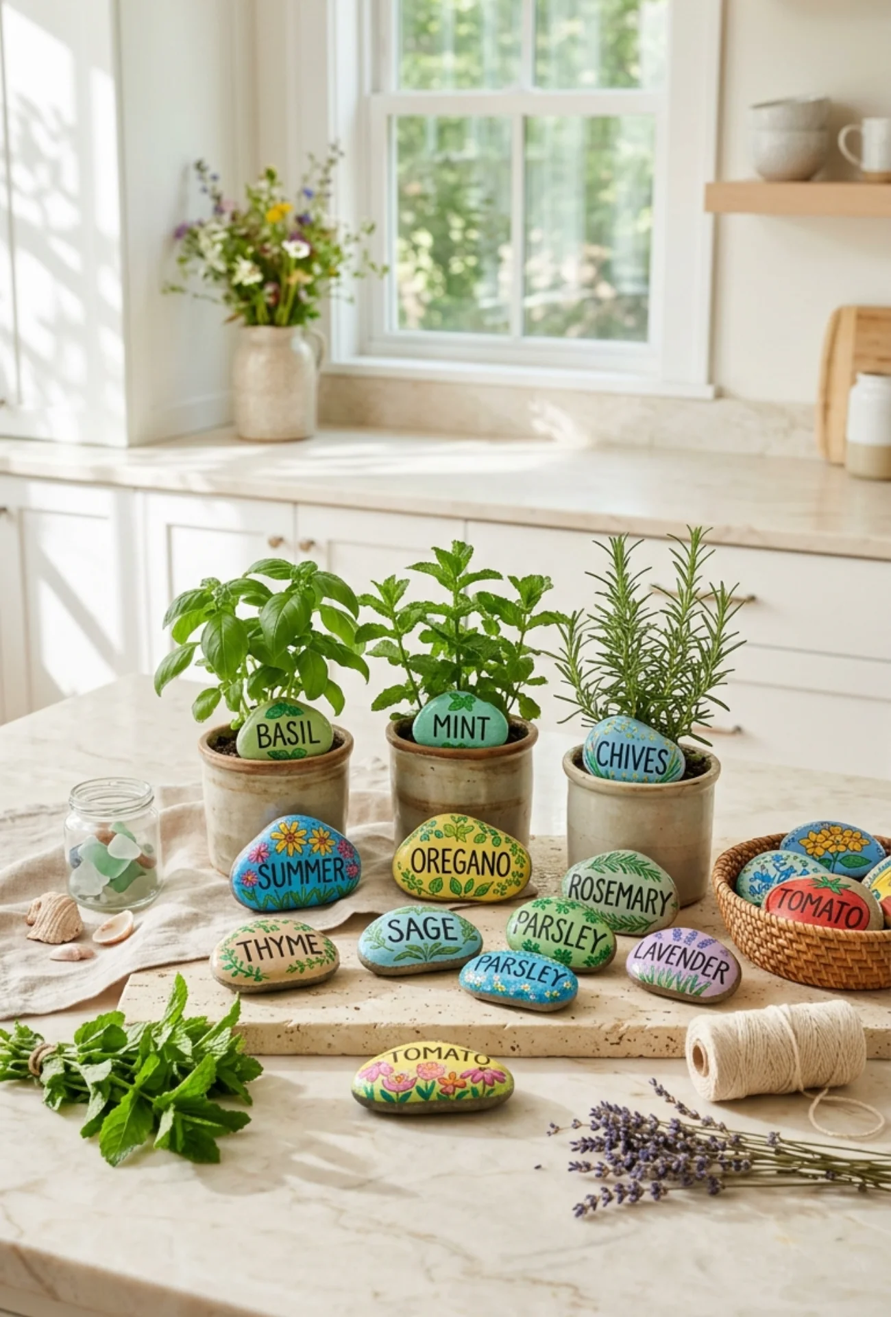 Painted Rock Garden Markers